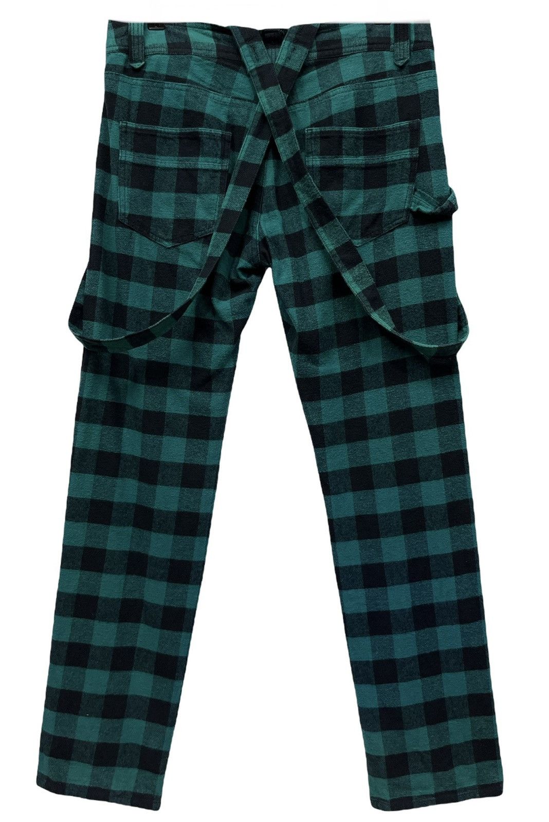 Japanese Brand 🔥Punk Zipper Bondage Suspender Tartan Plaid Pants Size US 30 / EU 46 - 4 Thumbnail