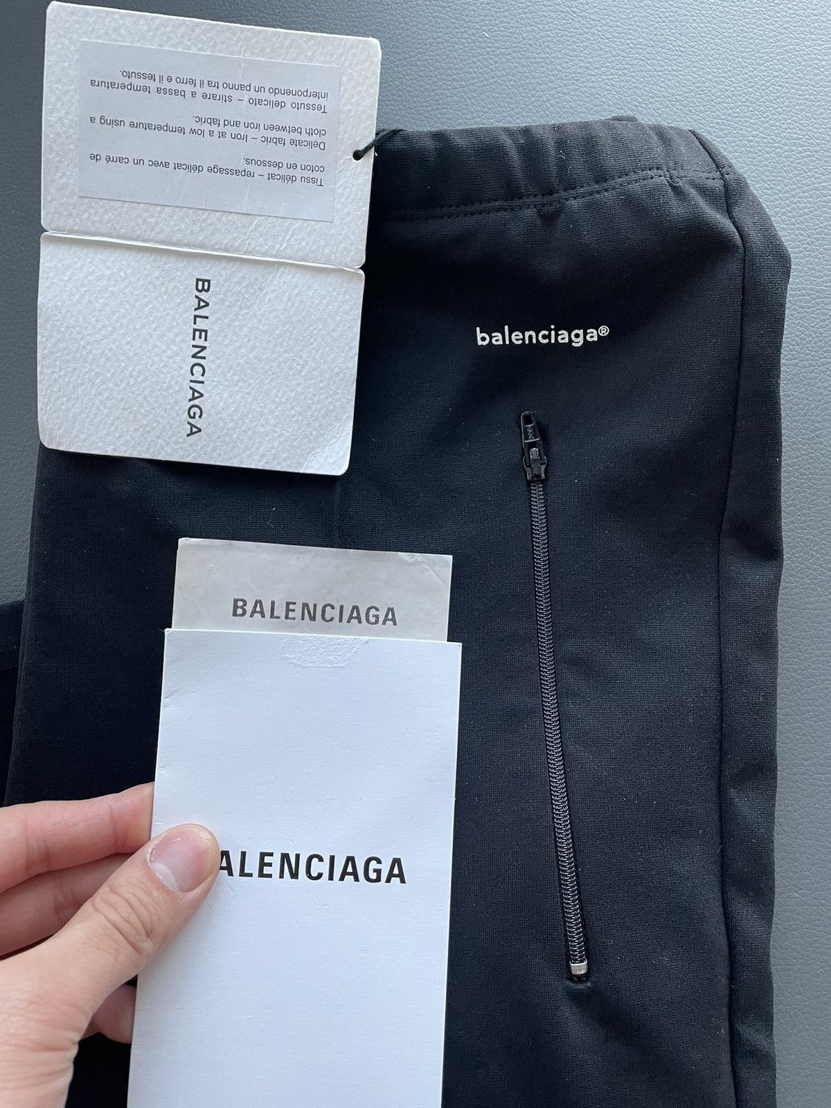 image of Balenciaga Runway Limited Edition Logo Elastic Stretch Pant in Black, Men's (Size 30)