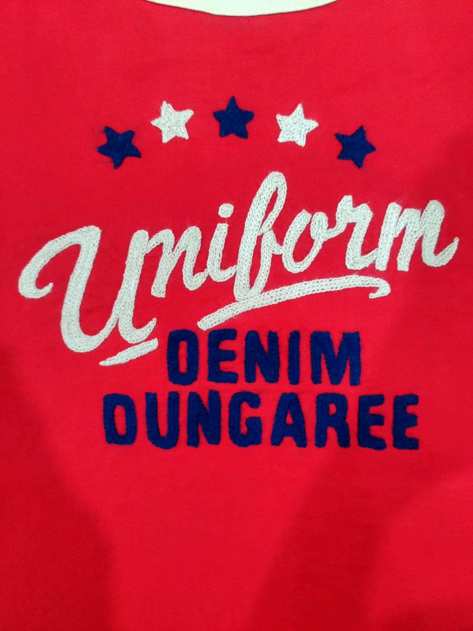 Designer × Japanese Brand × Vintage RARE! VTG DENIM DUNGAREE ROCKABILLY EMBROIDERED RETRO TEE Size US XS / EU 42 / 0 - 5 Thumbnail
