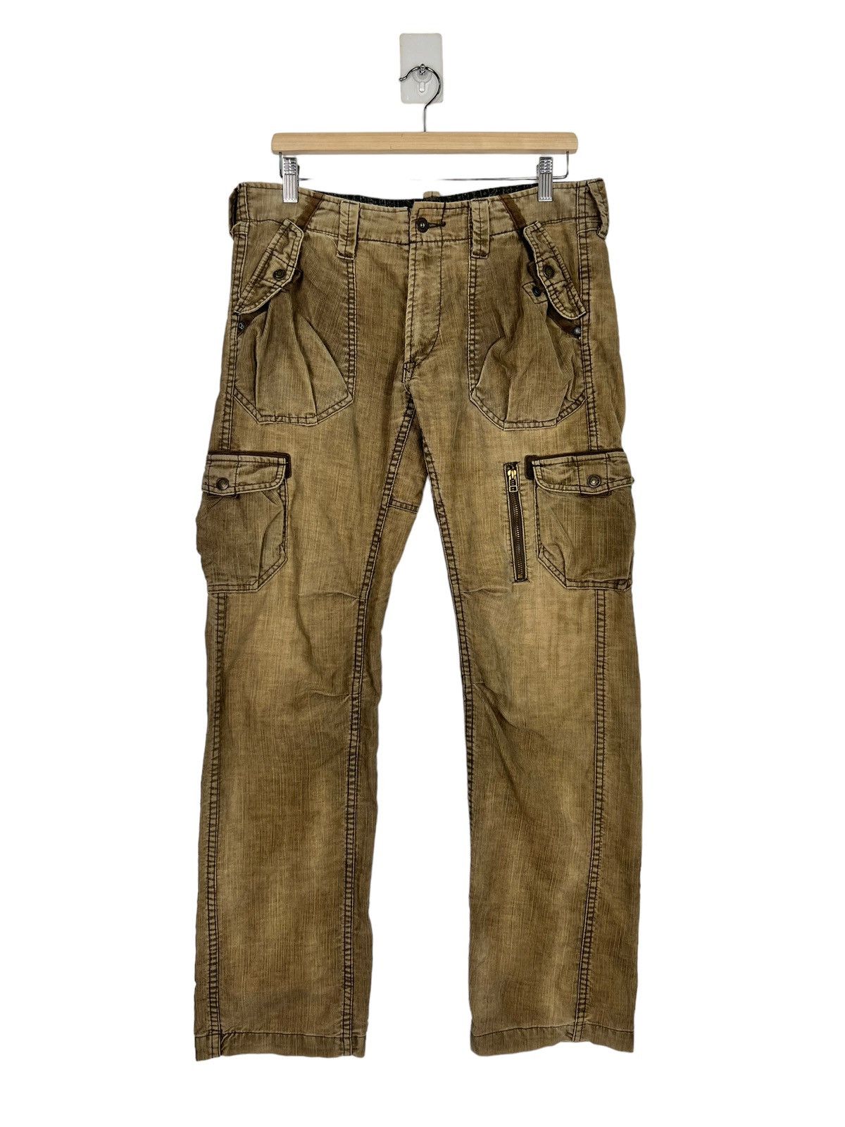 If Six Was Nine 🔥 BACK NUMBER CORDUROY CARGO MULTI POCKET Size US 33 - 11 Thumbnail