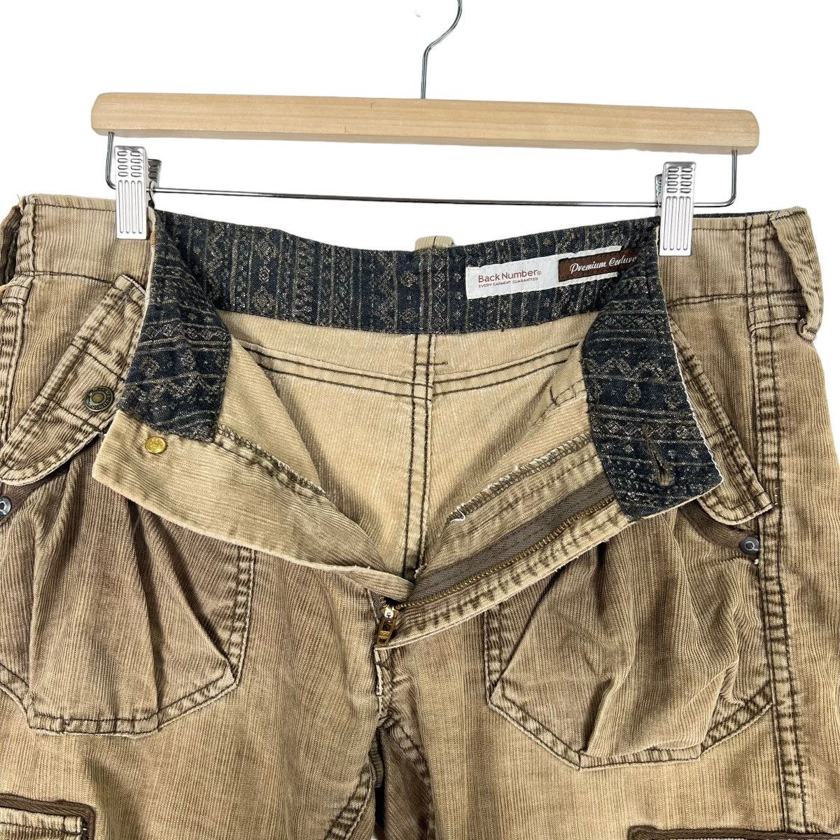 If Six Was Nine 🔥 BACK NUMBER CORDUROY CARGO MULTI POCKET Size US 33 - 16 Thumbnail