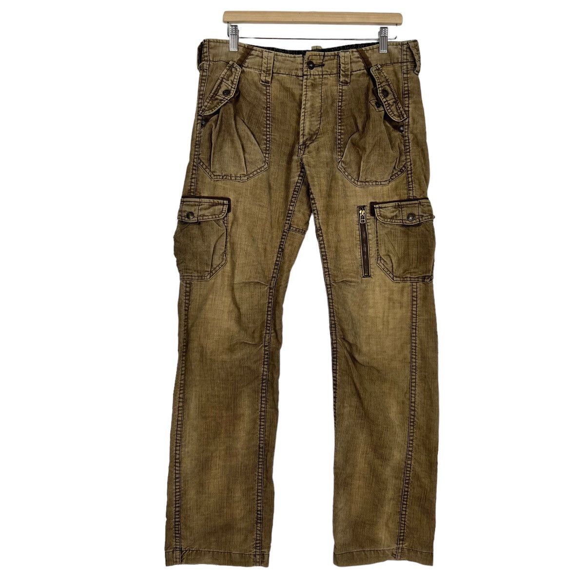 If Six Was Nine 🔥 BACK NUMBER CORDUROY CARGO MULTI POCKET Size US 33 - 7 Thumbnail