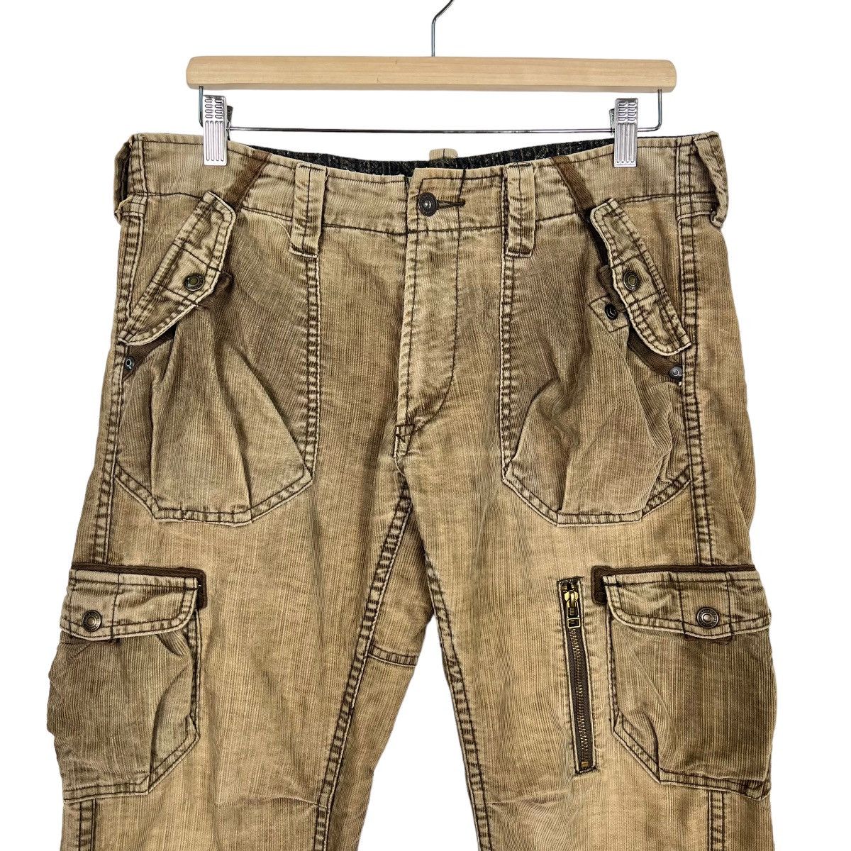 If Six Was Nine 🔥 BACK NUMBER CORDUROY CARGO MULTI POCKET Size US 33 - 10 Thumbnail