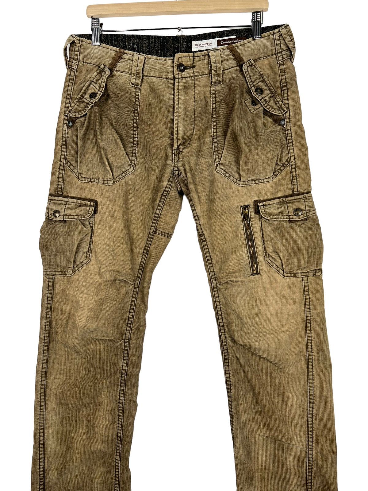 If Six Was Nine 🔥 BACK NUMBER CORDUROY CARGO MULTI POCKET Size US 33 - 3 Thumbnail