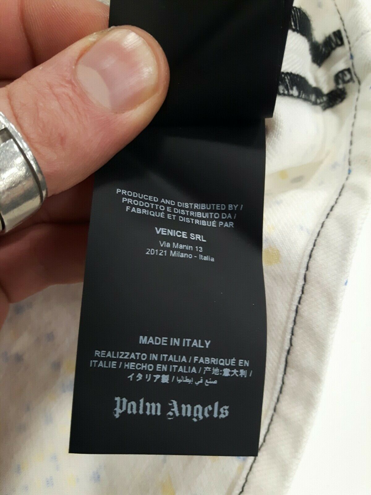Palm Angels Y8 Painted All Over Shirt in Off White Size US L / EU 52-54 / 3 - 2 Thumbnail