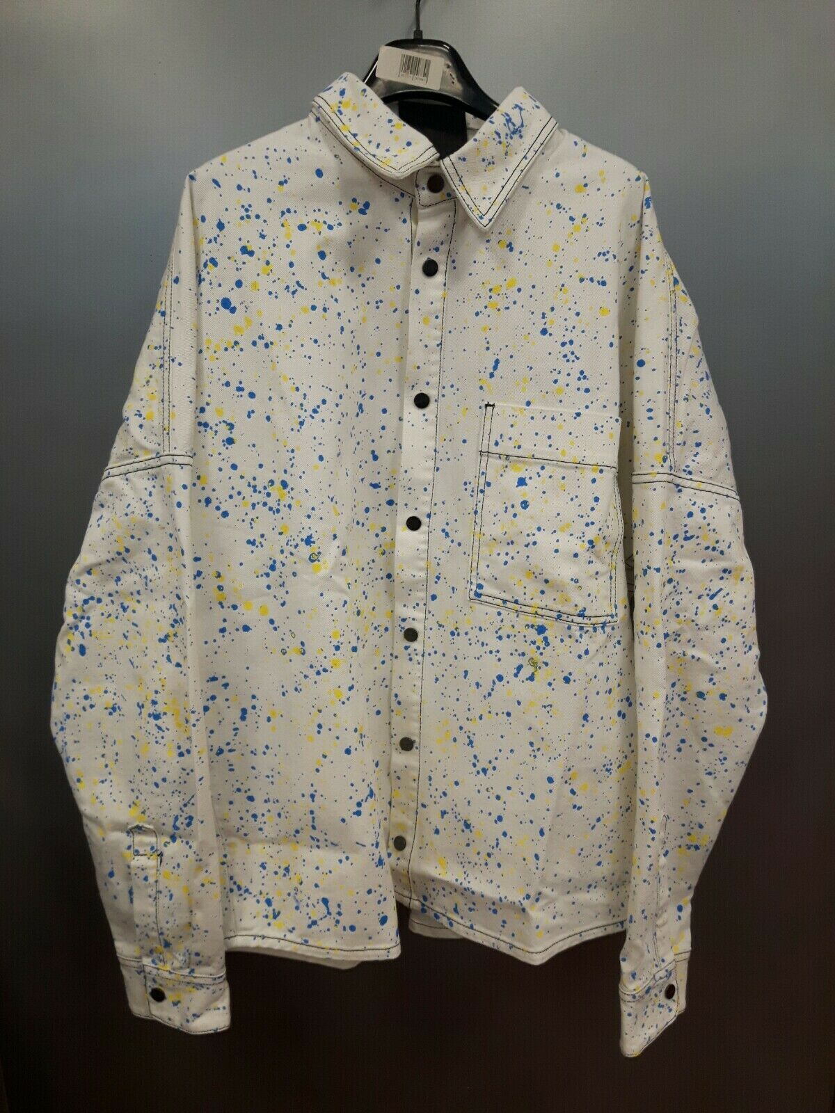 Palm Angels Y8 Painted All Over Shirt in Off White Size US L / EU 52-54 / 3 - 1 Thumbnail