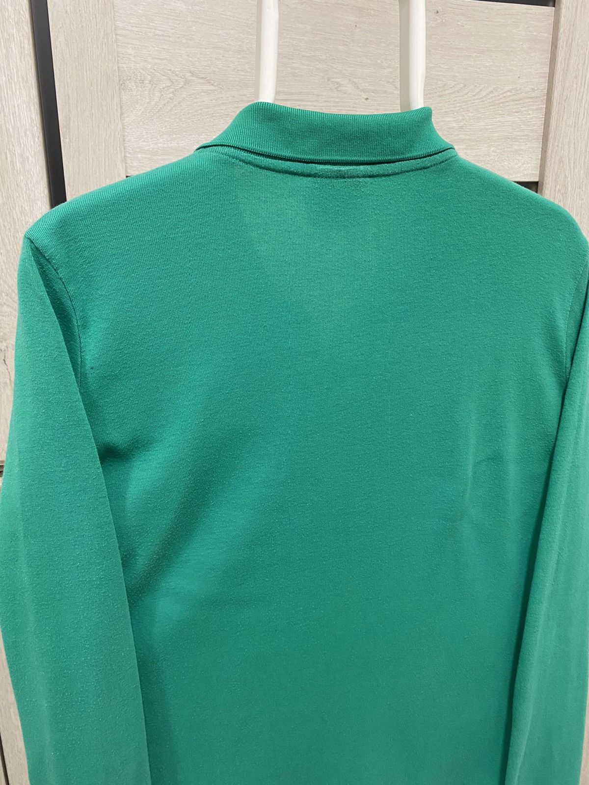 Lacoste × Vintage Lacoste Vintage Bamboo Green Cotton Long Sleeve Polo Size US S / EU 44-46 / 1 - 8 Thumbnail