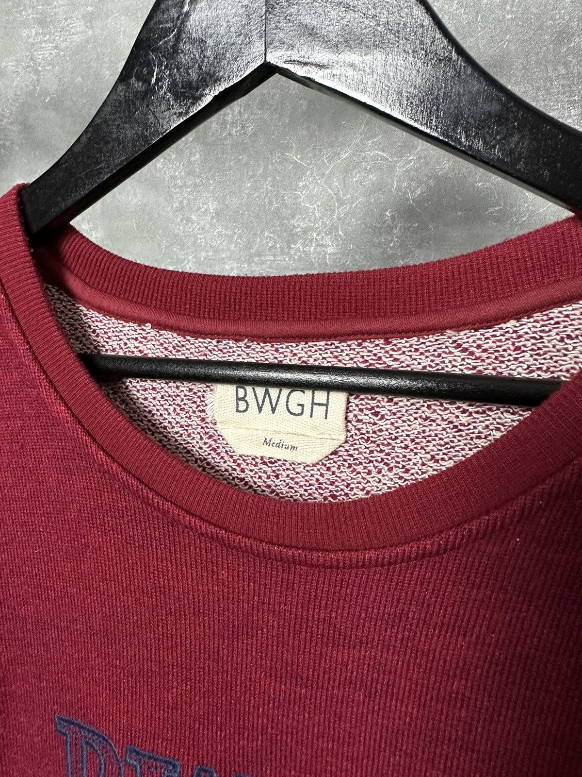 Brooklyn We Go Hard × Designer BWGH Paris Burgundy Wool-Cotton Long Sleeve Sweatshirt Size US M / EU 48-50 / 2 - 5 Thumbnail
