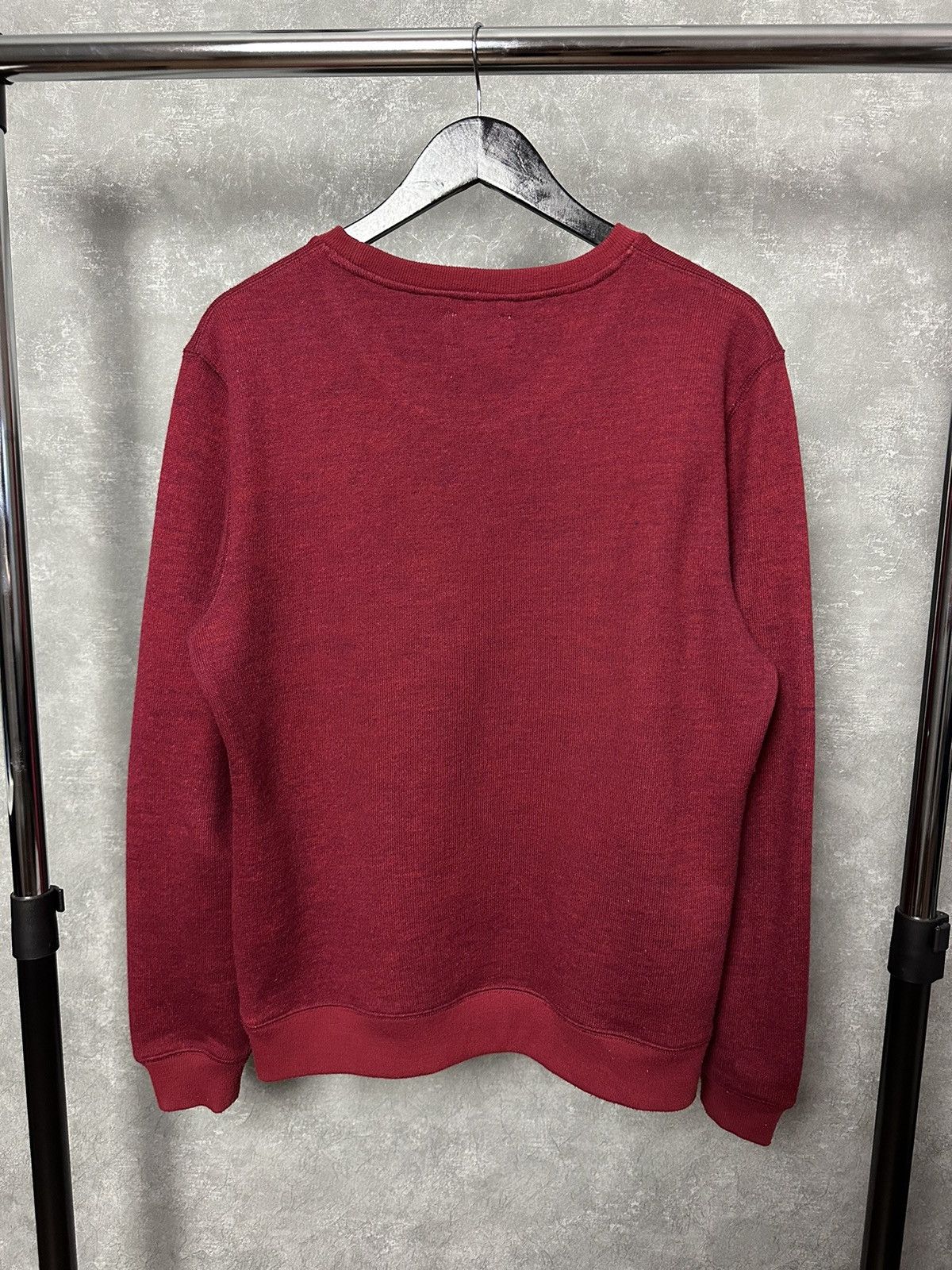 Brooklyn We Go Hard × Designer BWGH Paris Burgundy Wool-Cotton Long Sleeve Sweatshirt Size US M / EU 48-50 / 2 - 6 Thumbnail