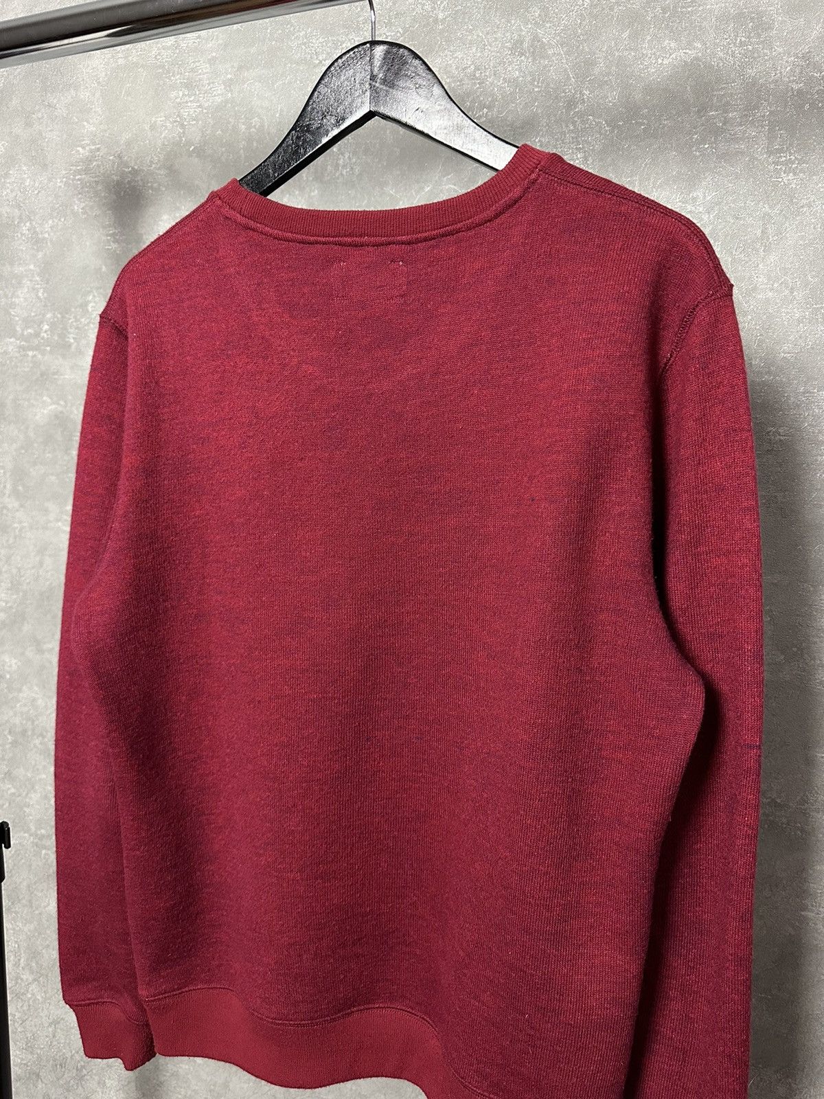 Brooklyn We Go Hard × Designer BWGH Paris Burgundy Wool-Cotton Long Sleeve Sweatshirt Size US M / EU 48-50 / 2 - 7 Thumbnail