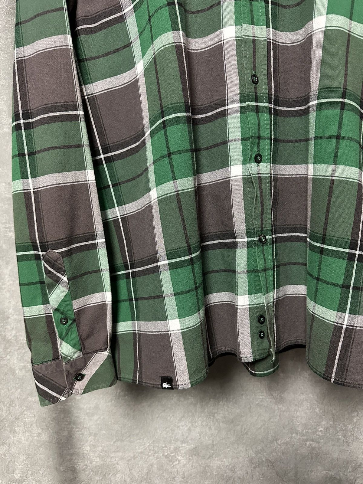 Lacoste × Vintage Lacoste Sport Vintage Check Long Sleeve Logo Shirt Size US L / EU 52-54 / 3 - 6 Thumbnail