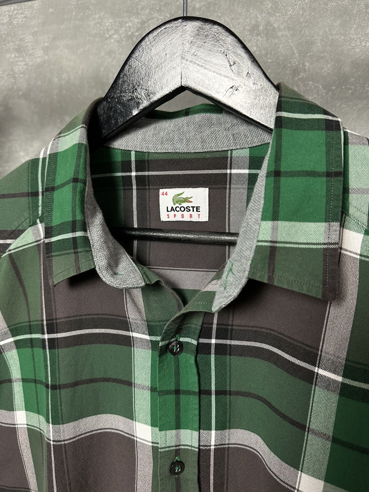 Lacoste × Vintage Lacoste Sport Vintage Check Long Sleeve Logo Shirt Size US L / EU 52-54 / 3 - 4 Thumbnail