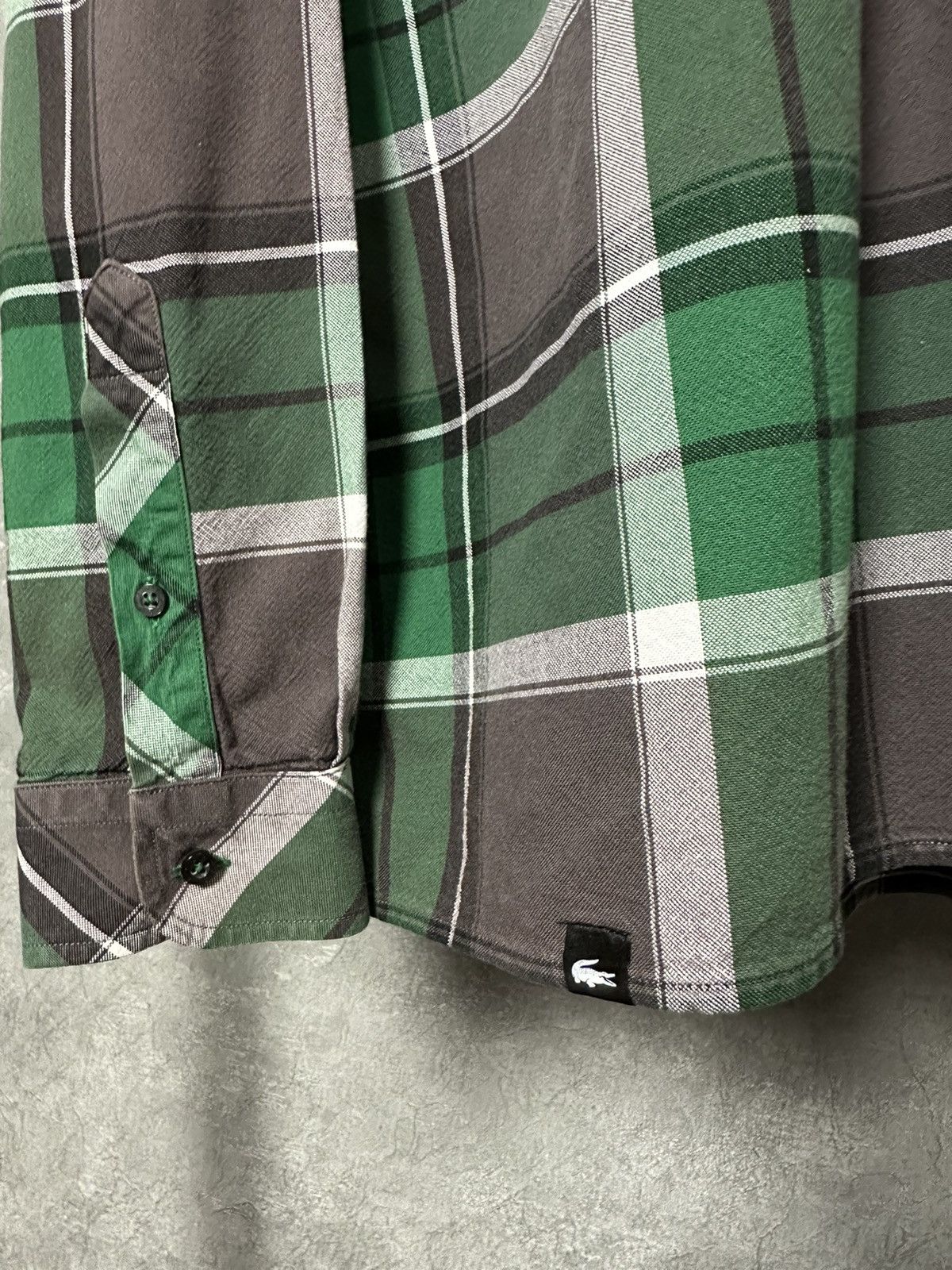 Lacoste × Vintage Lacoste Sport Vintage Check Long Sleeve Logo Shirt Size US L / EU 52-54 / 3 - 7 Thumbnail