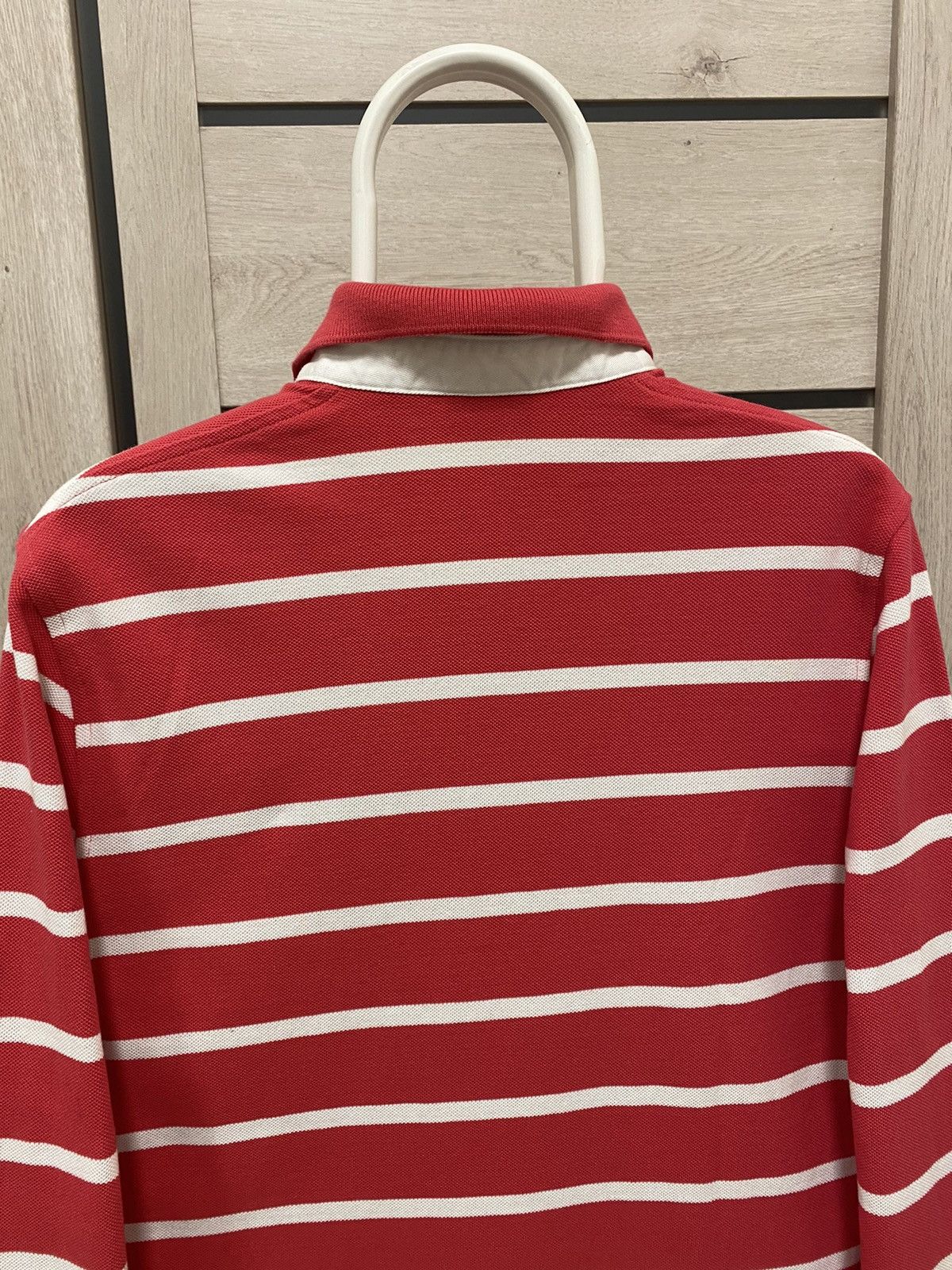 Lacoste Lacoste Vintage 90’s Stripped White/Pink Cotton Long Sleeve Size US M / EU 48-50 / 2 - 9 Thumbnail