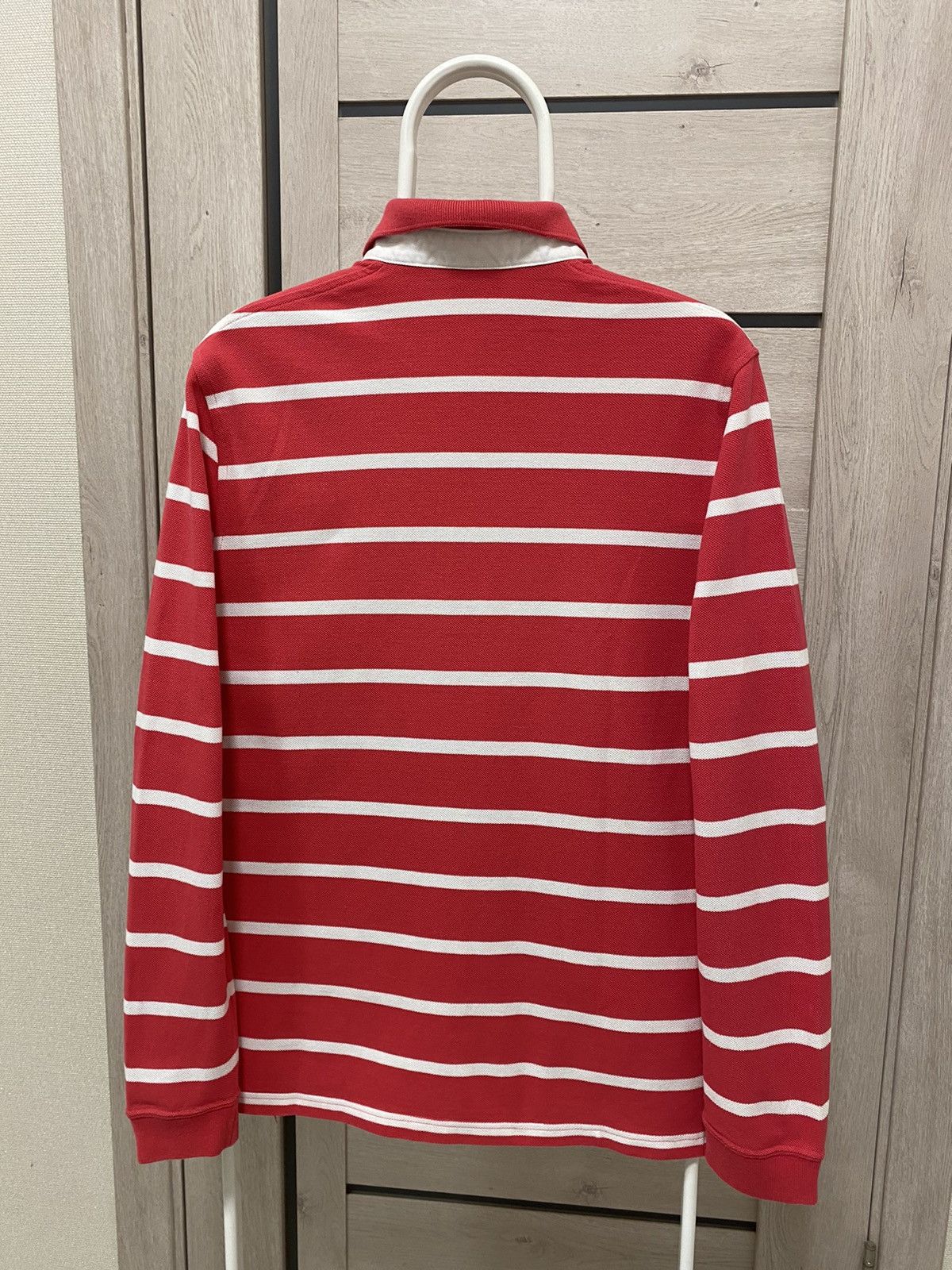 Lacoste Lacoste Vintage 90’s Stripped White/Pink Cotton Long Sleeve Size US M / EU 48-50 / 2 - 8 Thumbnail