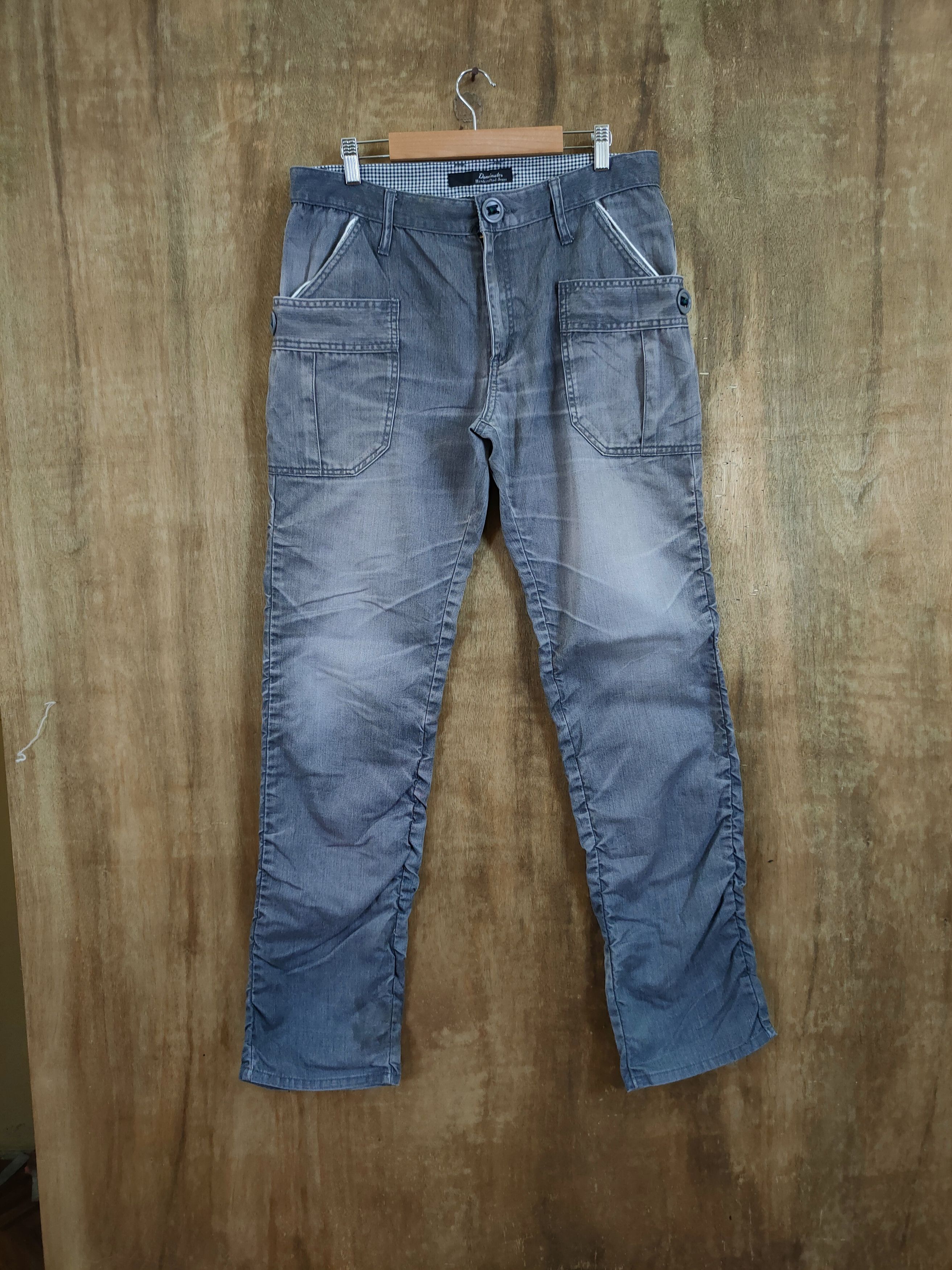 Japanese Brand DL Dominate Handcraft punk checkered cargo pants #46-728 Size US 33 - 1 Thumbnail