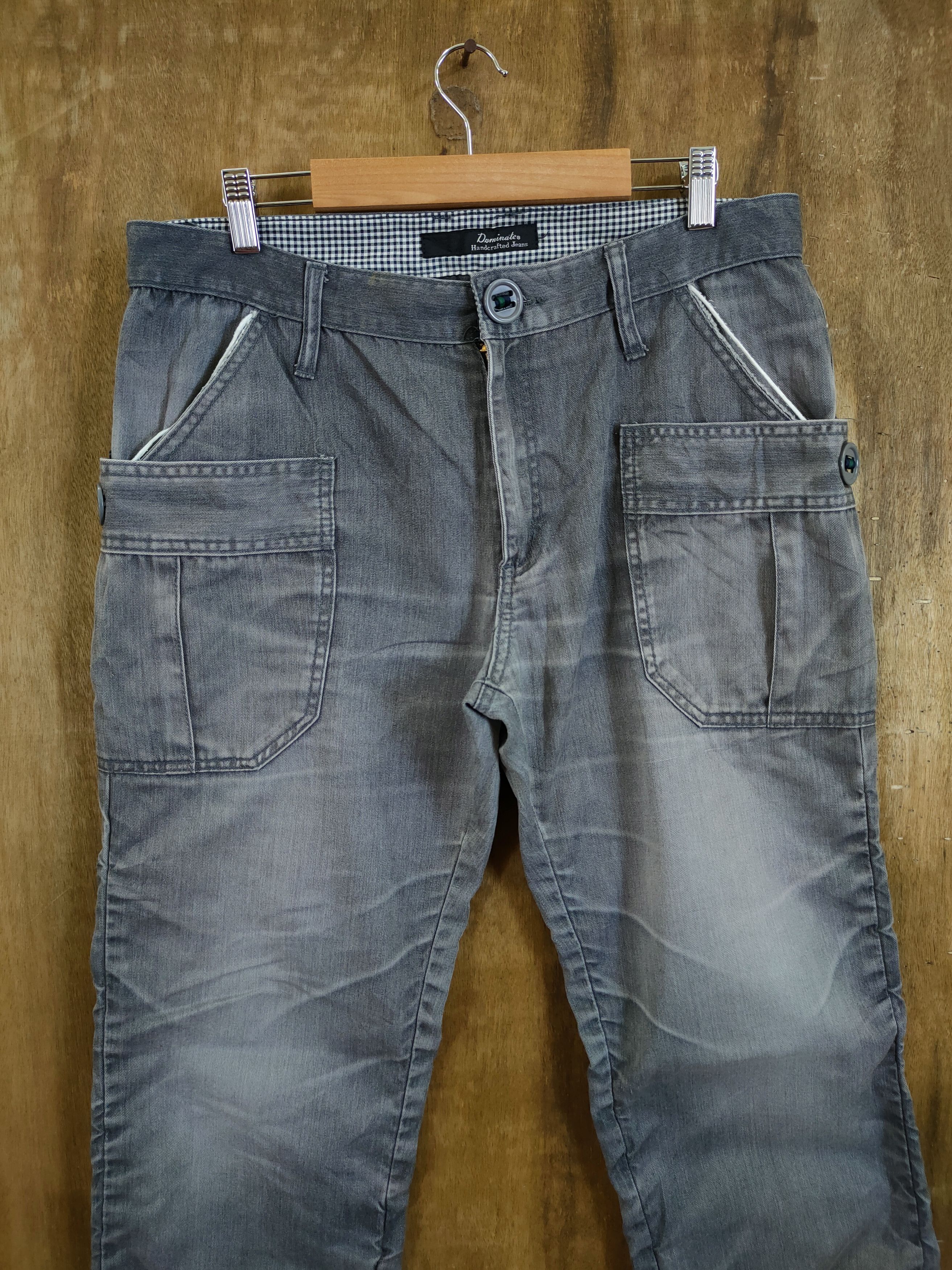 Japanese Brand DL Dominate Handcraft punk checkered cargo pants #46-728 Size US 33 - 3 Thumbnail