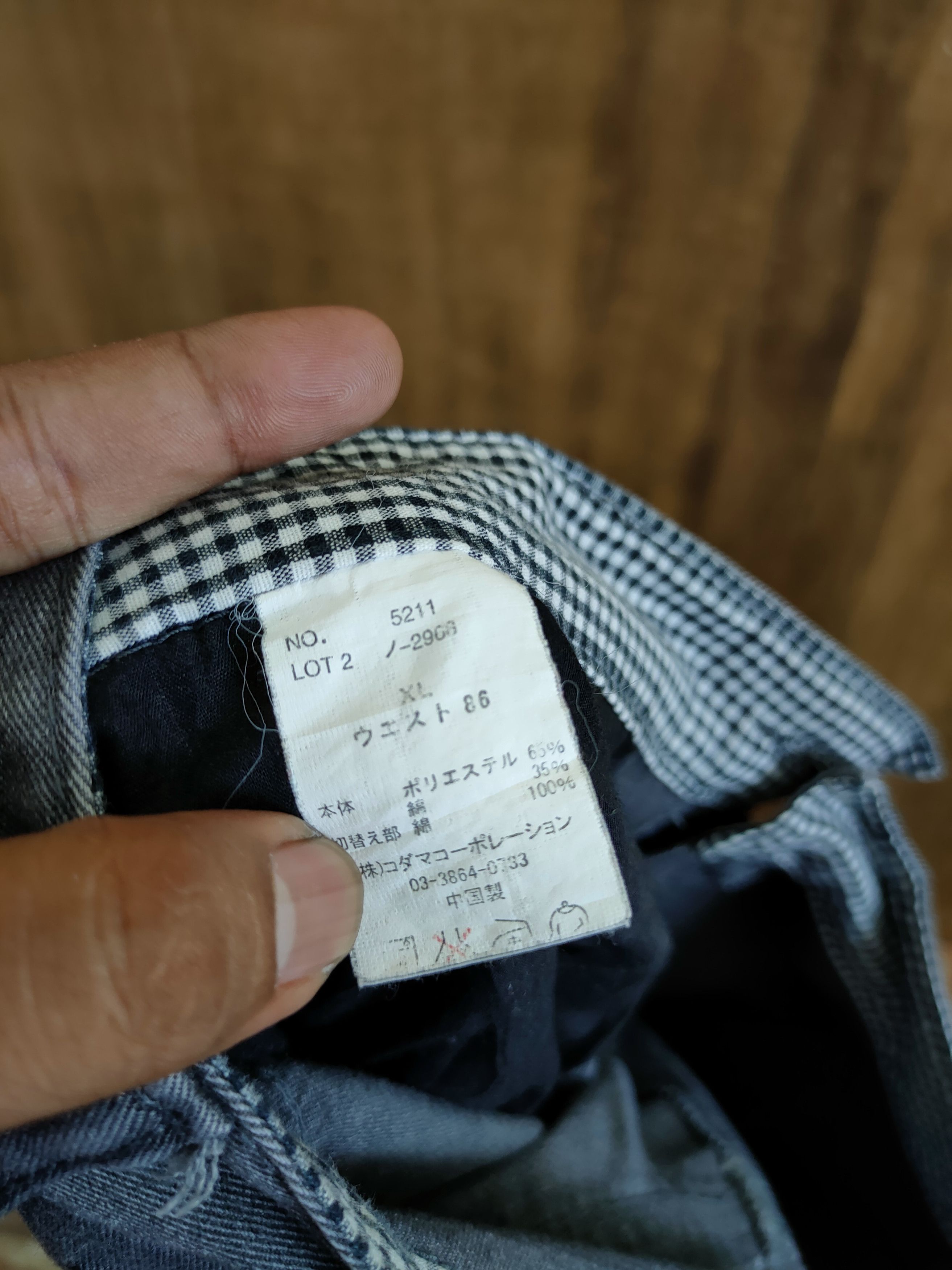 Japanese Brand DL Dominate Handcraft punk checkered cargo pants #46-728 Size US 33 - 11 Thumbnail