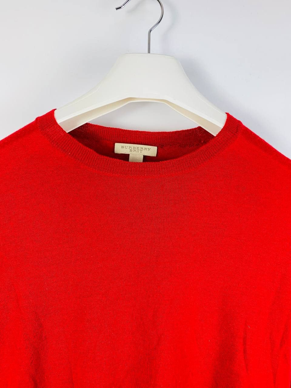 Burberry Burberry Brit sweater wool cotton red M Size US M / EU 48-50 / 2 - 2 Thumbnail