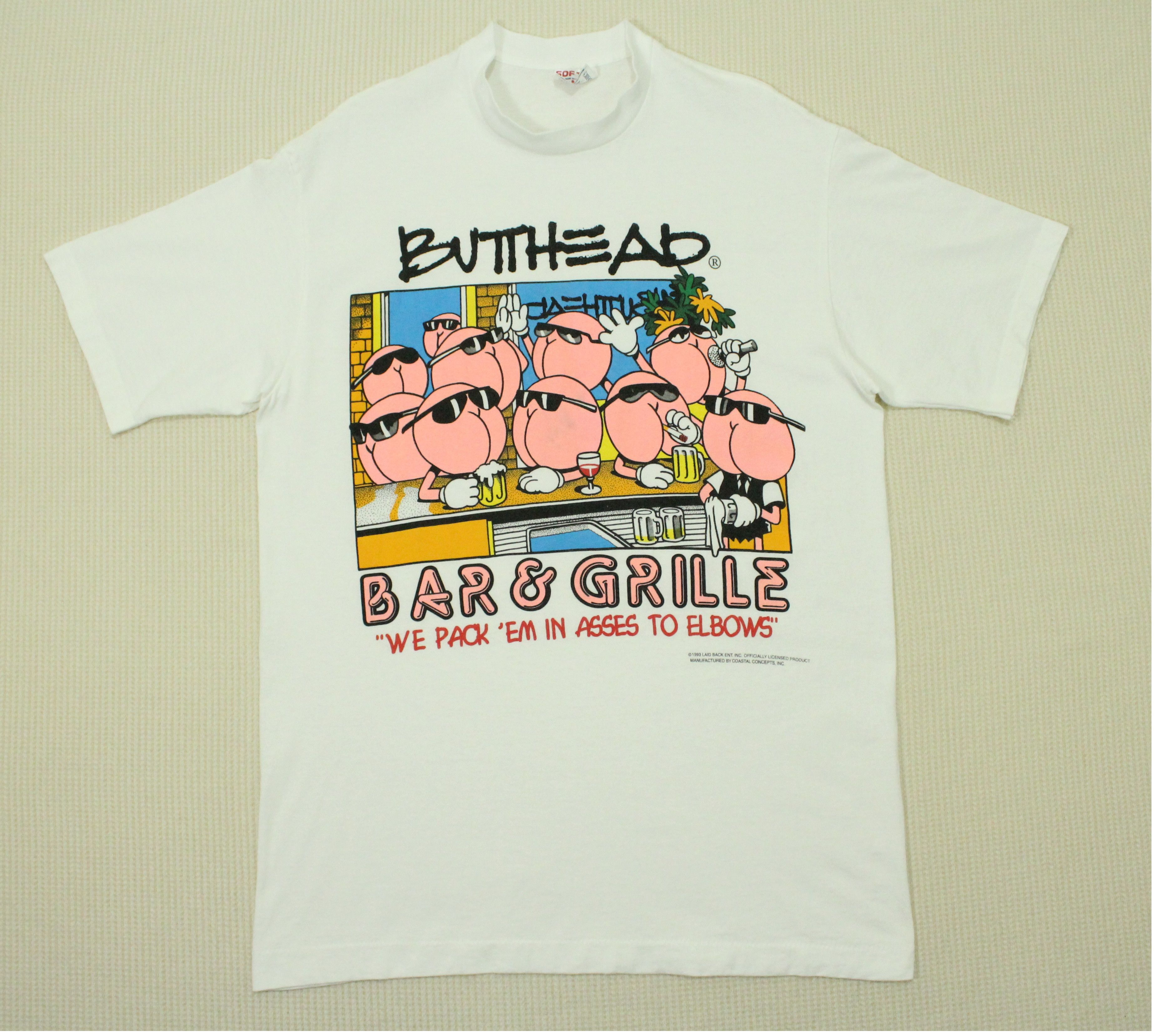 Vintage Vintage 90s BUTTHEAD T Shirt Single Stitch Size US L / EU 52-54 / 3 - 3 Thumbnail