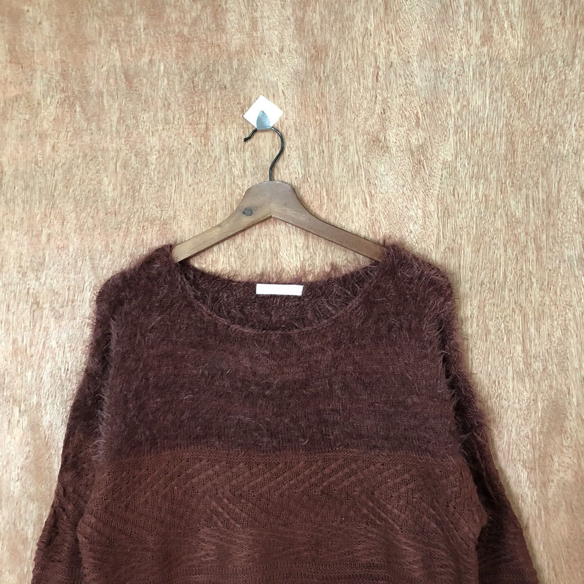 Aran Isles Knitwear × Homespun Knitwear × Japanese Brand Chocol Raffine Shag Shaggy Fur Mohair Knitwear #6386 Size US M / EU 48-50 / 2 - 2 Thumbnail
