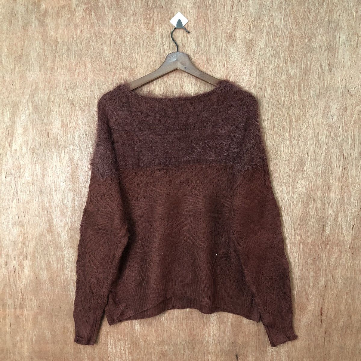 Aran Isles Knitwear × Homespun Knitwear × Japanese Brand Chocol Raffine Shag Shaggy Fur Mohair Knitwear #6386 Size US M / EU 48-50 / 2 - 7 Thumbnail