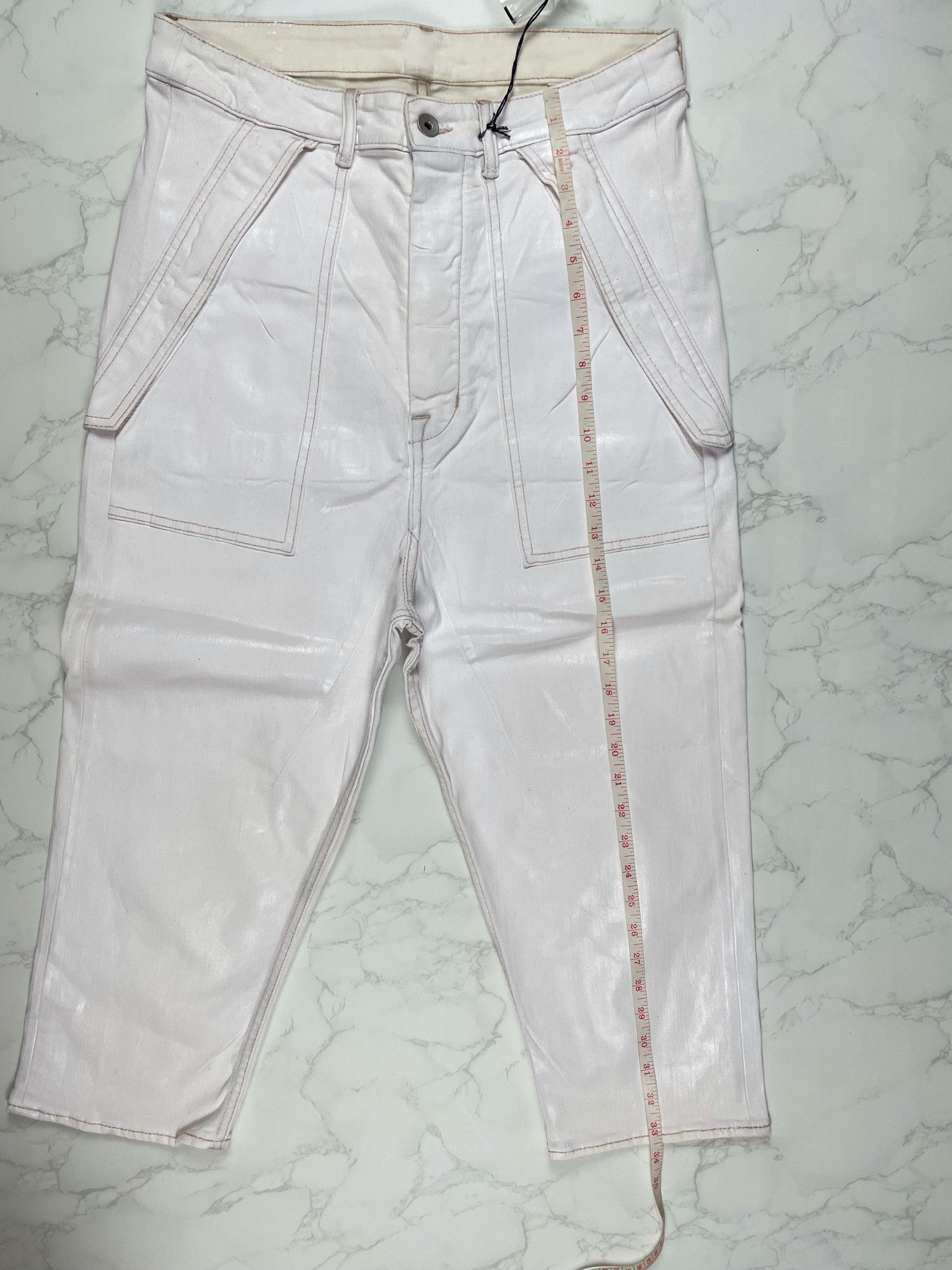 Rick Owens × Rick Owens Drkshdw 🔥65% OFF🔥 [SALE] Rick Owens Cargo Collapse Cropped Jeans Size US 30 / EU 46 - 8 Thumbnail