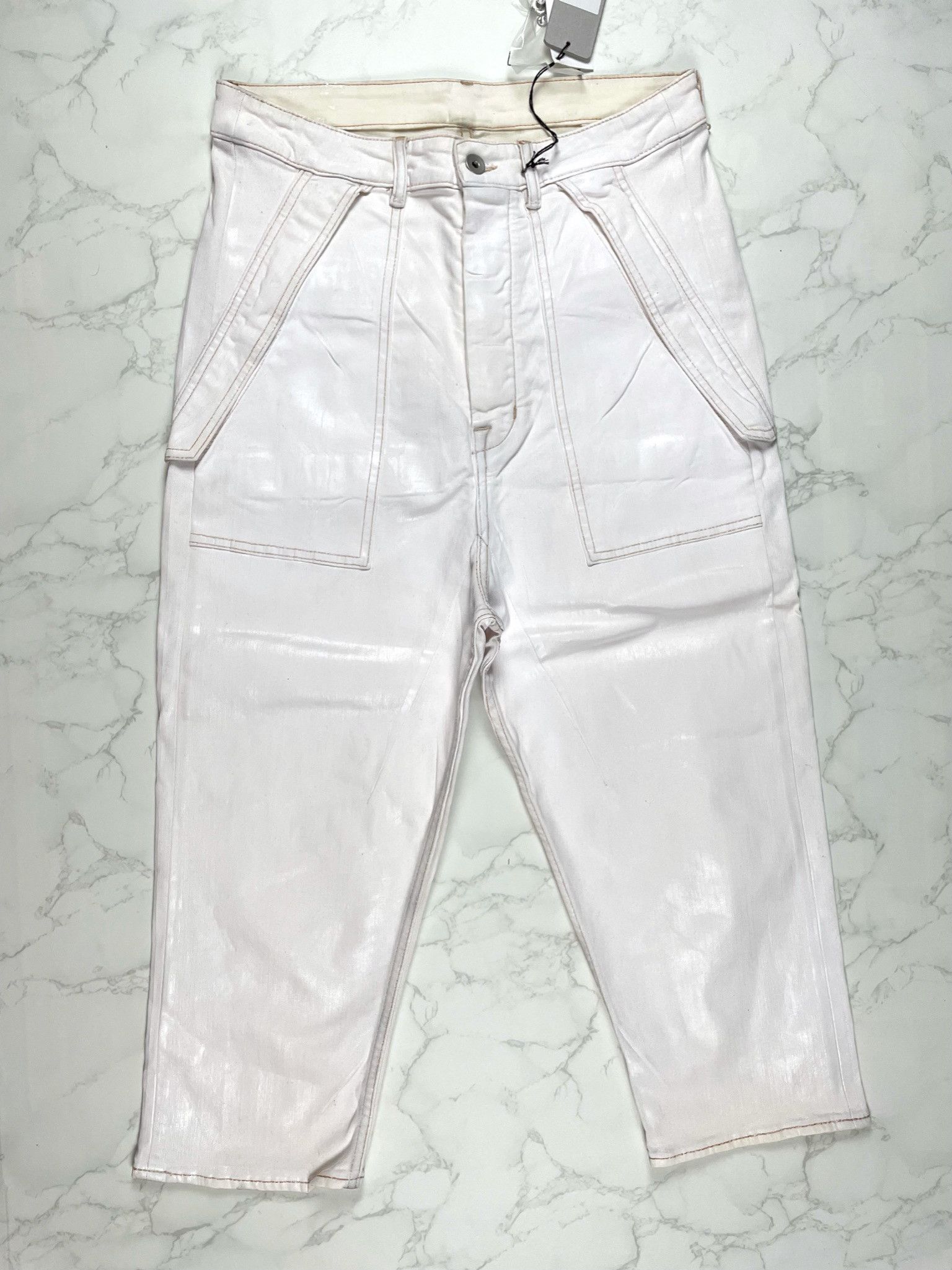 Rick Owens × Rick Owens Drkshdw 🔥65% OFF🔥 [SALE] Rick Owens Cargo Collapse Cropped Jeans Size US 30 / EU 46 - 10 Thumbnail