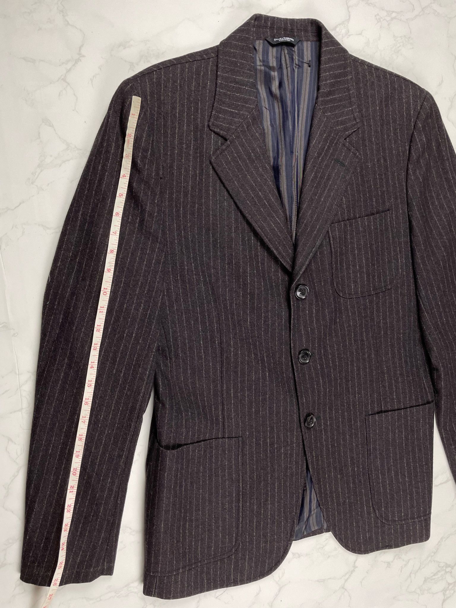 Dolce & Gabbana 🔥90% OFF🔥 [SALE] Dolce & Gabbana Striped Wool Blazer Suit Size US L / EU 52-54 / 3 - 5 Thumbnail