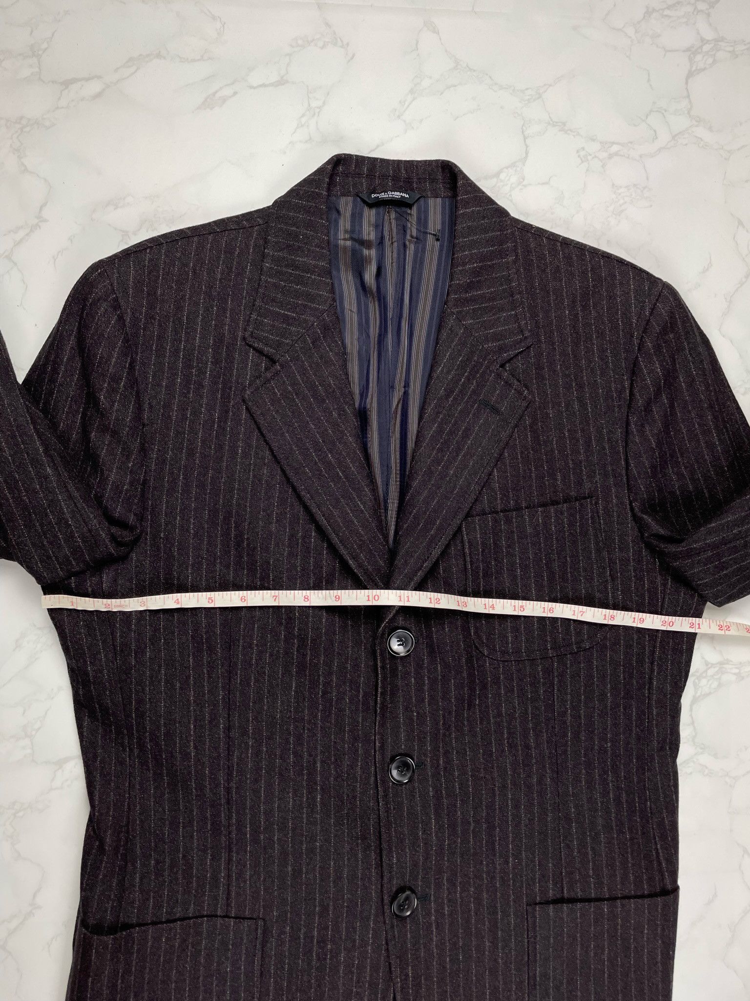 Dolce & Gabbana 🔥90% OFF🔥 [SALE] Dolce & Gabbana Striped Wool Blazer Suit Size US L / EU 52-54 / 3 - 2 Thumbnail
