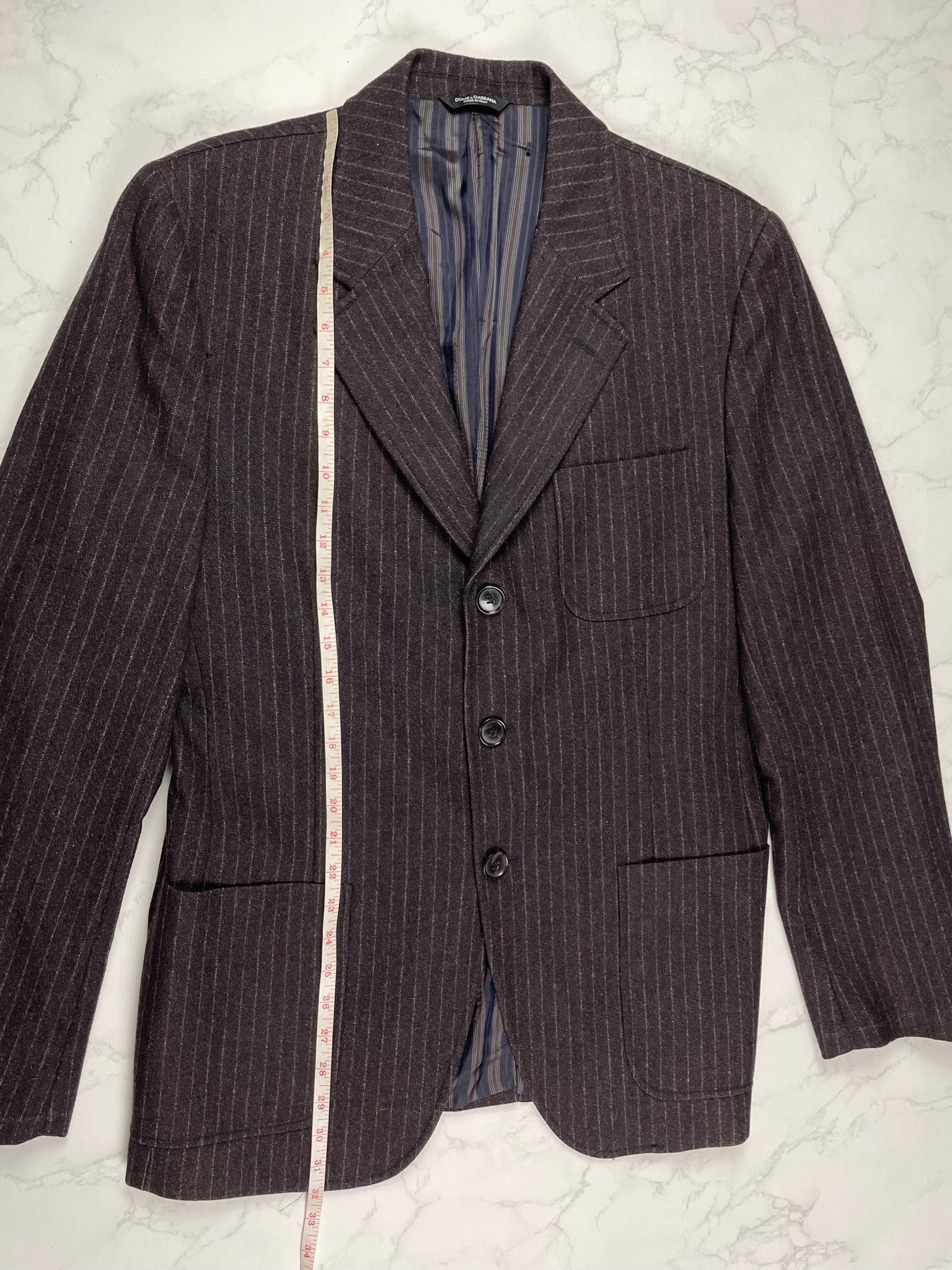 Dolce & Gabbana 🔥90% OFF🔥 [SALE] Dolce & Gabbana Striped Wool Blazer Suit Size US L / EU 52-54 / 3 - 3 Thumbnail