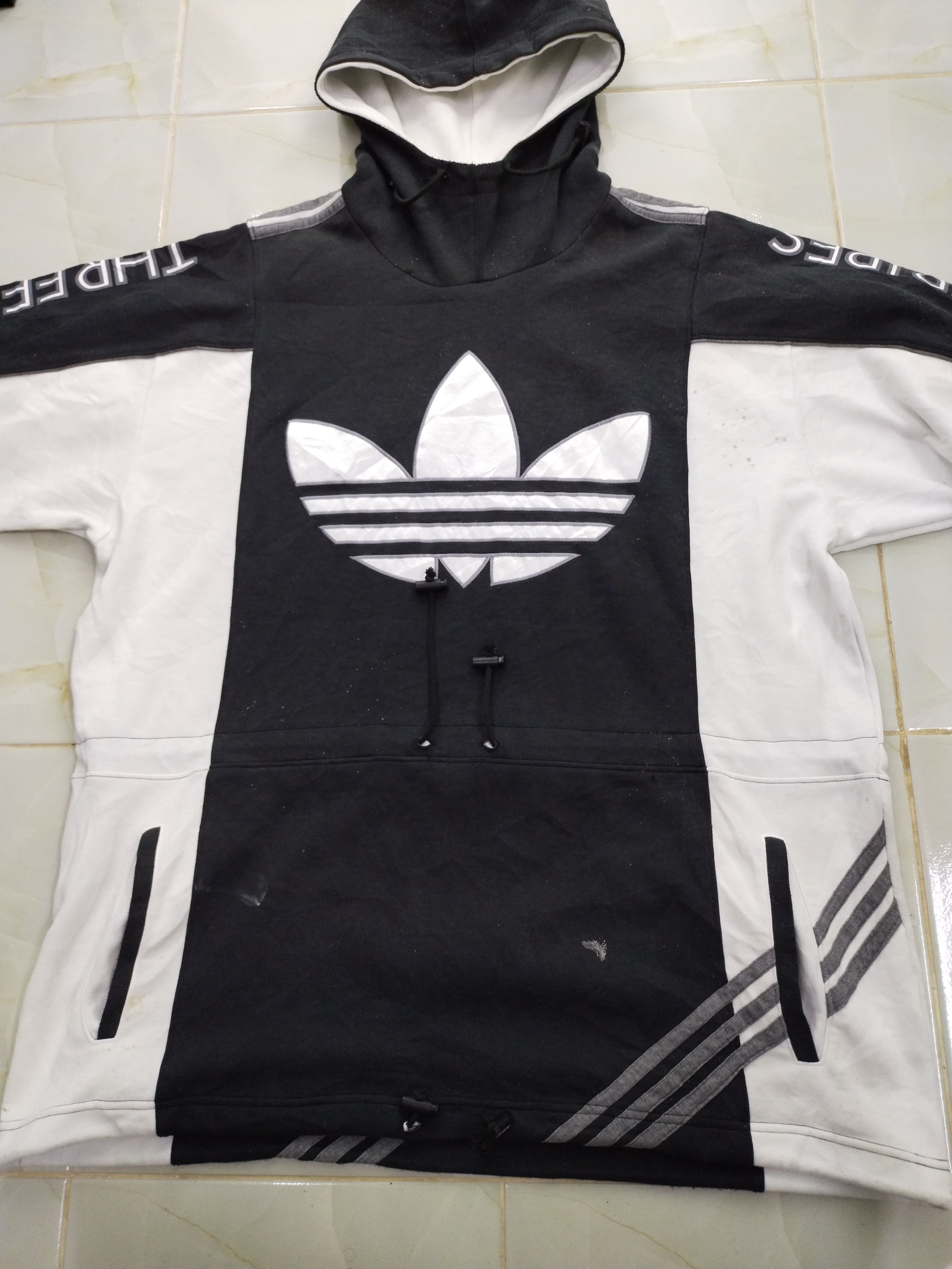 Adidas × Vintage 🔥 VINTAGE ADIDAS BIG LOGO HOODIE Size US L / EU 52-54 / 3 - 7 Thumbnail