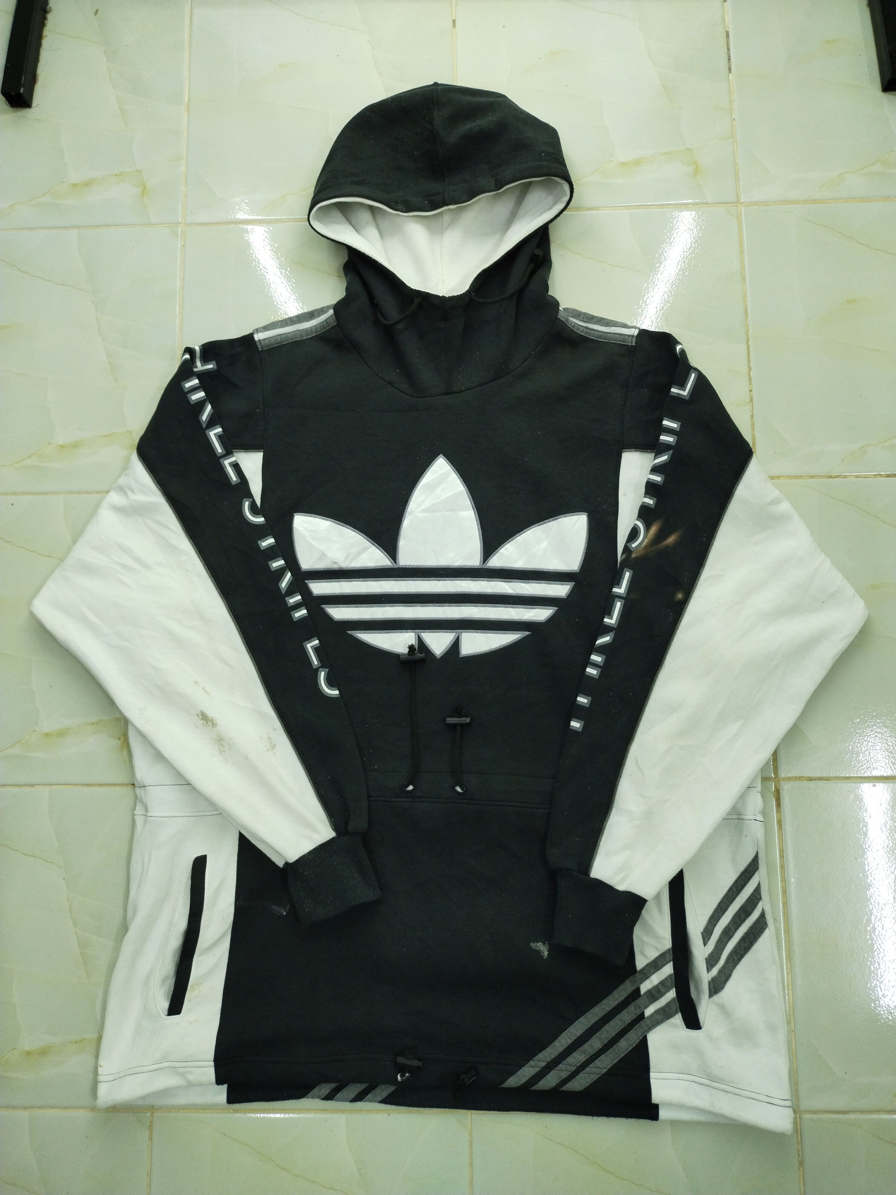 Adidas × Vintage 🔥 VINTAGE ADIDAS BIG LOGO HOODIE Size US L / EU 52-54 / 3 - 1 Thumbnail