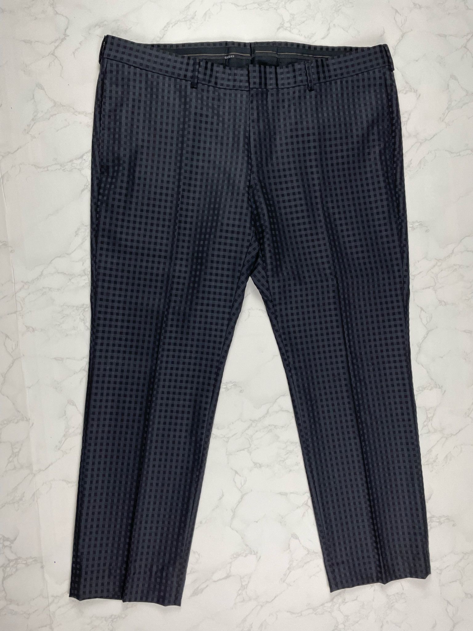 Gucci 🔥75% OFF🔥 [SALE] Gucci Black Plaid Rayon Cropped Pants Size US 38 / EU 54 - 6 Thumbnail