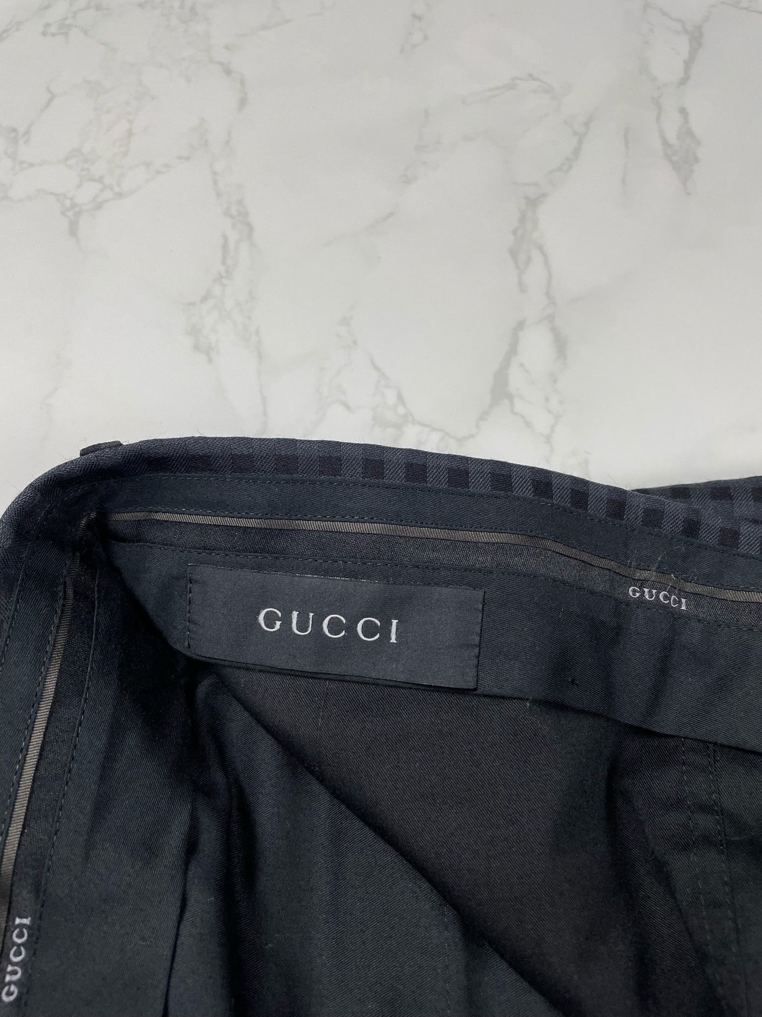 Gucci 🔥75% OFF🔥 [SALE] Gucci Black Plaid Rayon Cropped Pants Size US 38 / EU 54 - 10 Thumbnail