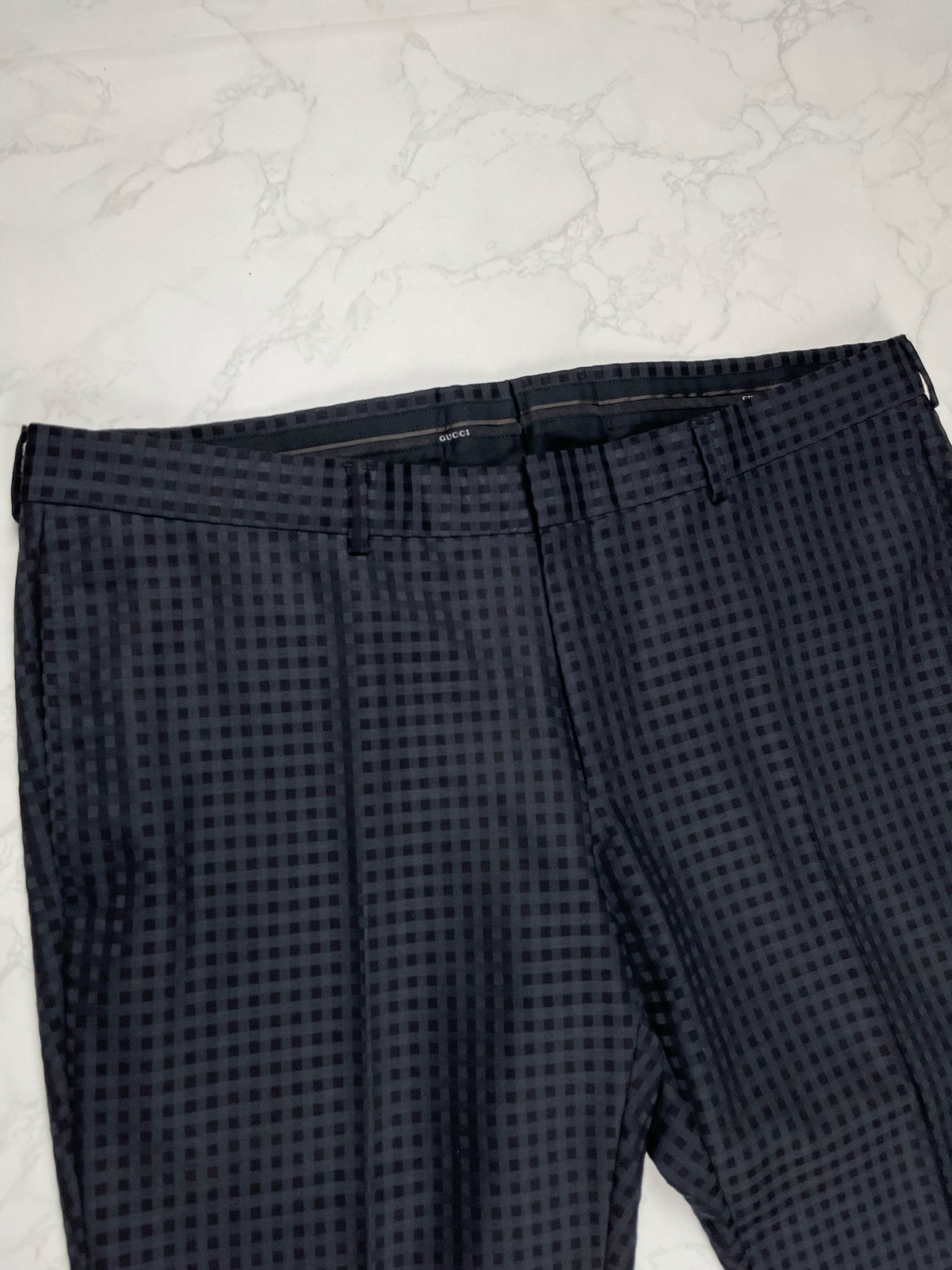 Gucci 🔥75% OFF🔥 [SALE] Gucci Black Plaid Rayon Cropped Pants Size US 38 / EU 54 - 7 Thumbnail