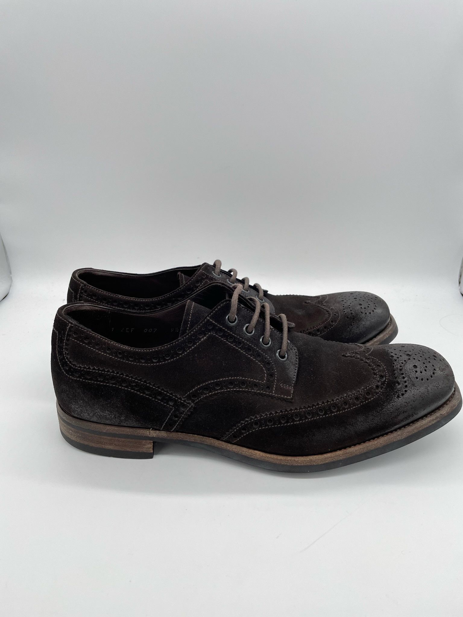 Prada 🔥70% OFF🔥 [SALE] Prada Brown Suede Brogue Shoes Size US 10.5 / EU 43-44 - 1 Thumbnail