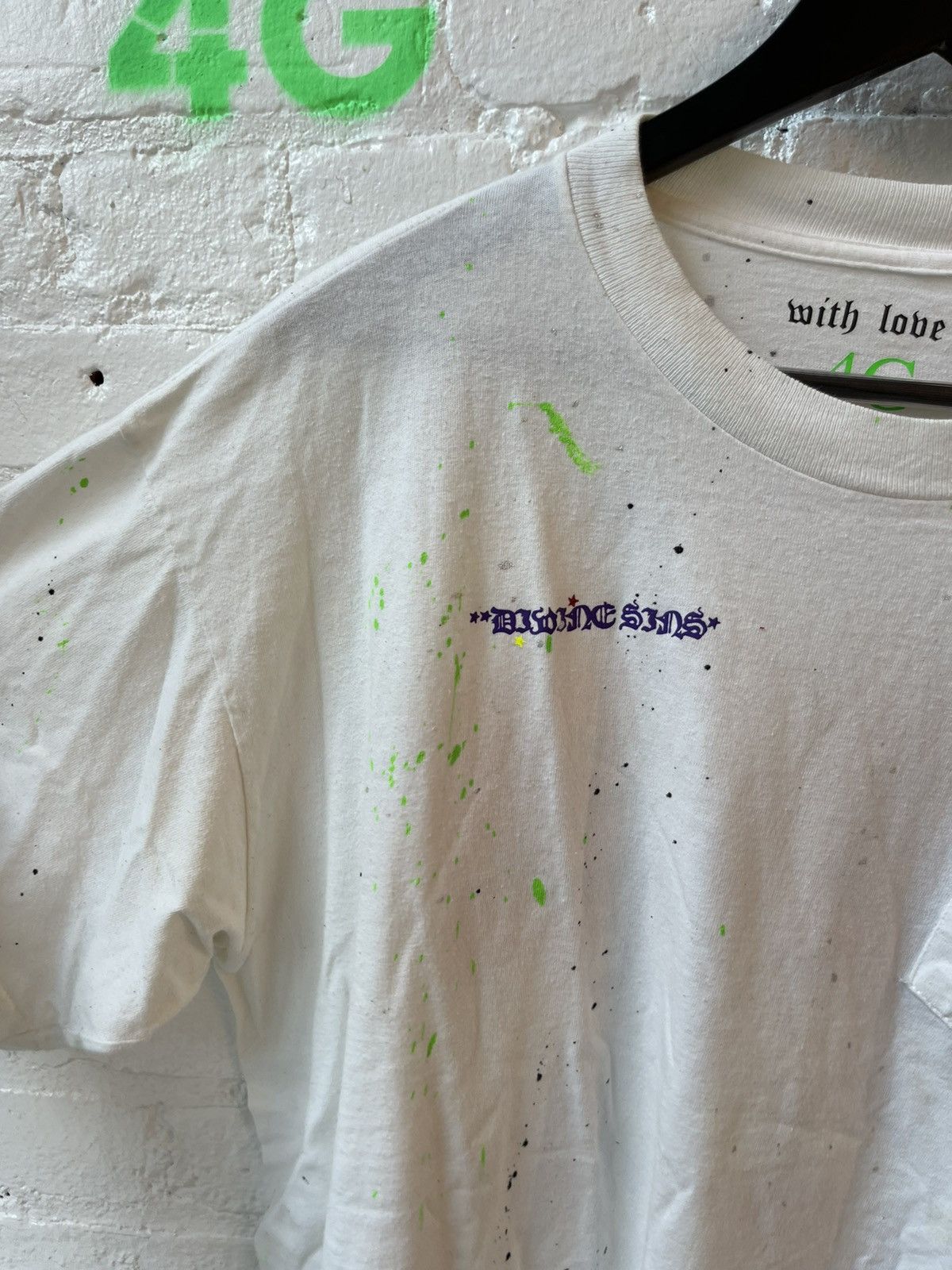 Vintage Vintage THRASHED Custom Divine Sins NYC Shirt Size US L / EU 52-54 / 3 - 4 Thumbnail