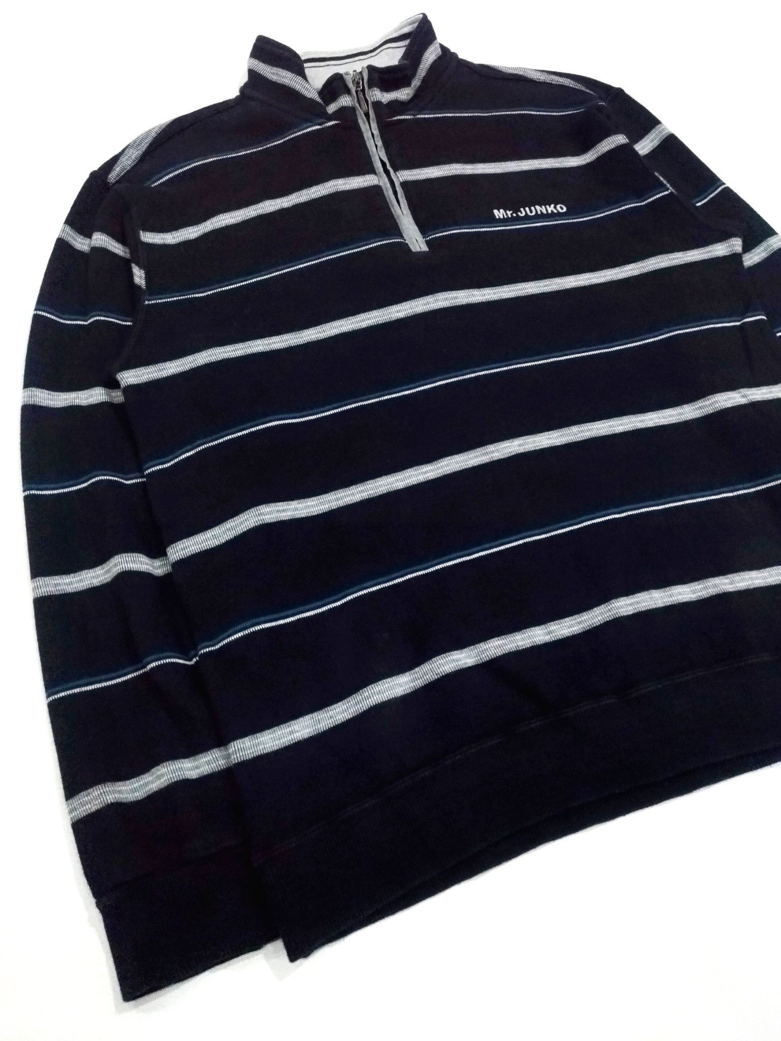 Japanese Brand × Junko Shimada × Mr. Junko RARE! MR.JUNKO STRIPES SMART DAPPER PULLOVER Size US M / EU 48-50 / 2 - 4 Thumbnail