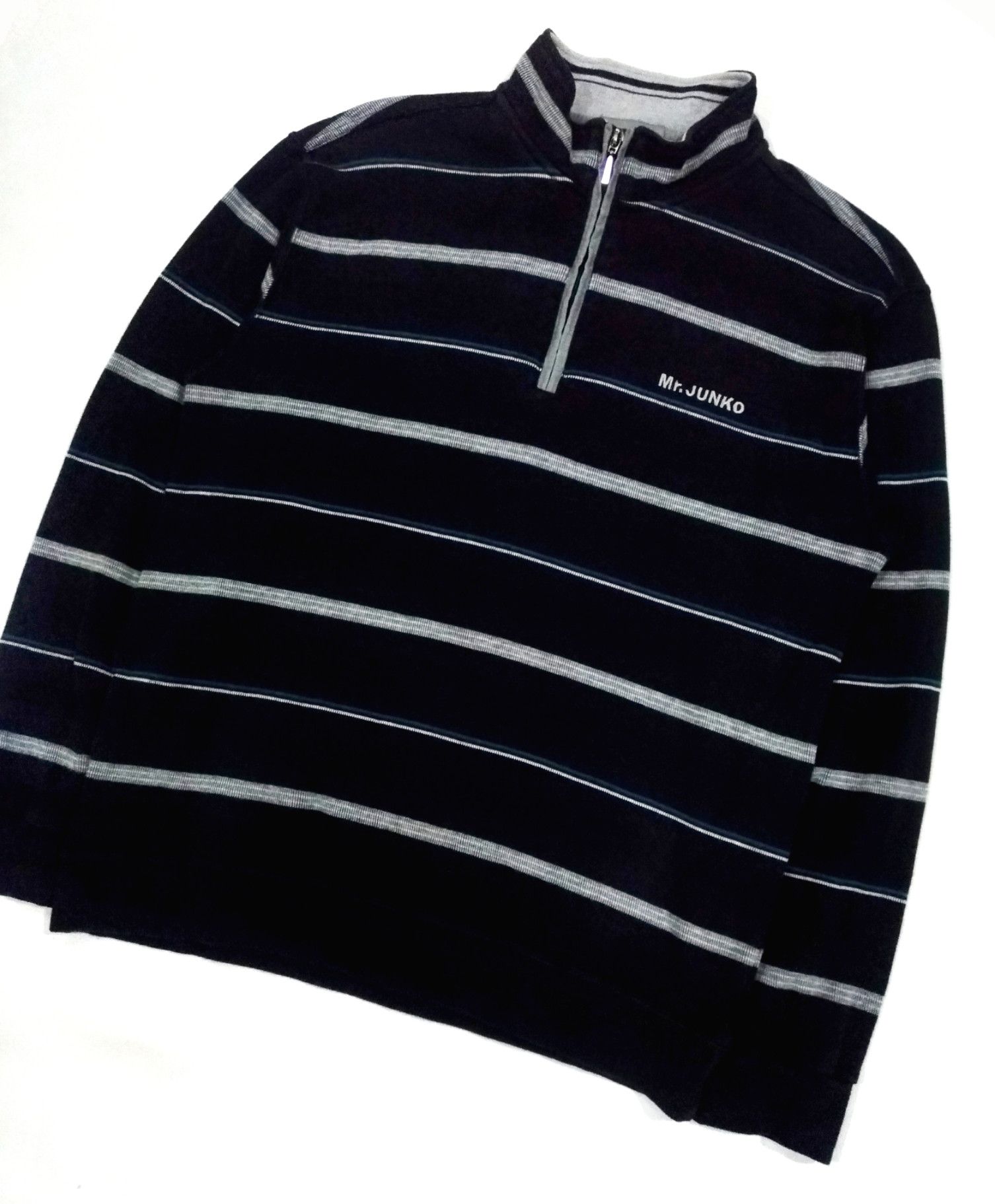 Japanese Brand × Junko Shimada × Mr. Junko RARE! MR.JUNKO STRIPES SMART DAPPER PULLOVER Size US M / EU 48-50 / 2 - 3 Thumbnail