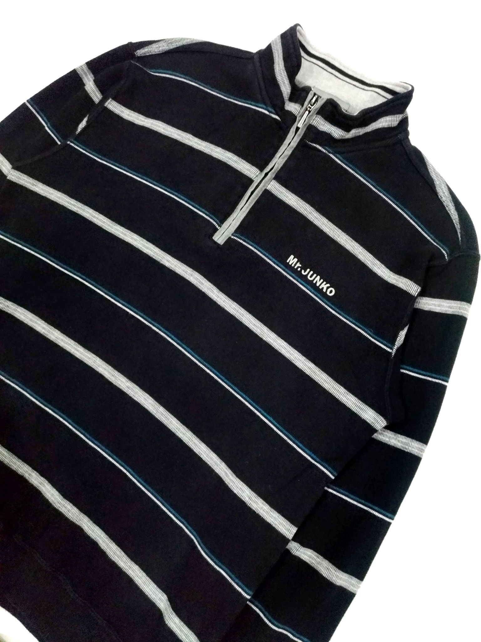 Japanese Brand × Junko Shimada × Mr. Junko RARE! MR.JUNKO STRIPES SMART DAPPER PULLOVER Size US M / EU 48-50 / 2 - 5 Thumbnail
