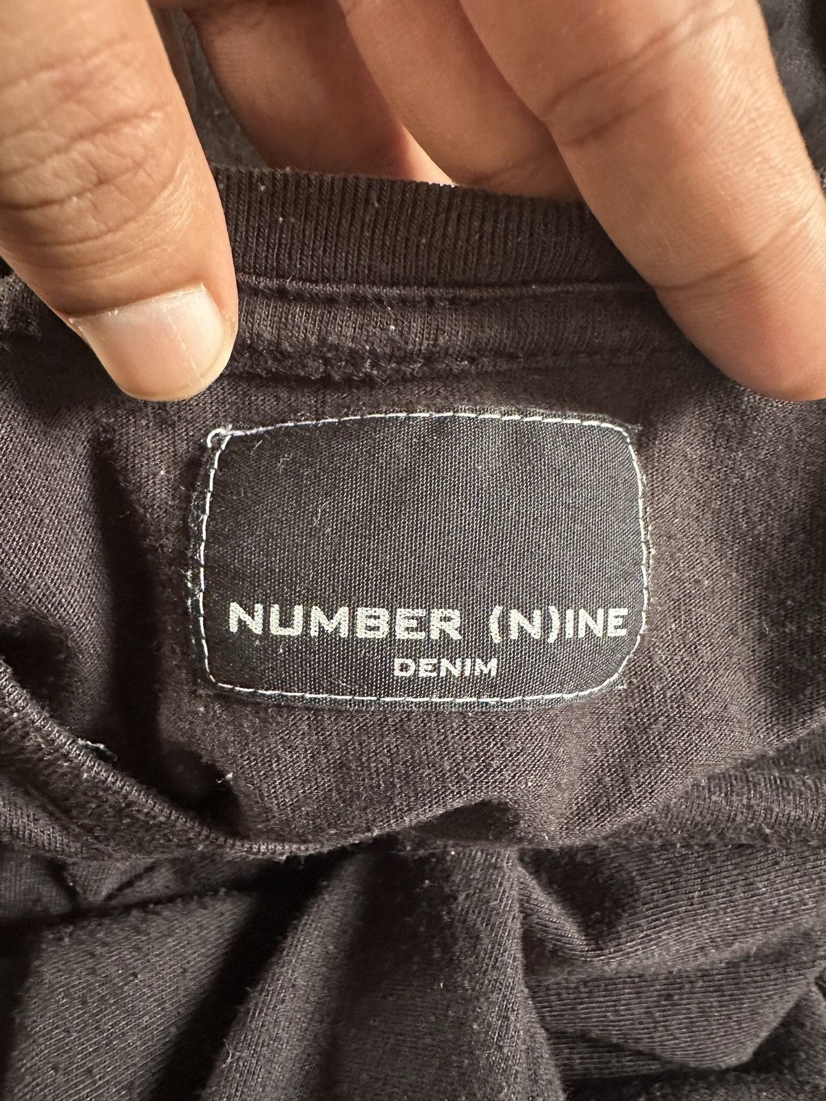 Number (N)ine Number Nine Denim plain black tee Size US S / EU 44-46 / 1 - 8 Thumbnail