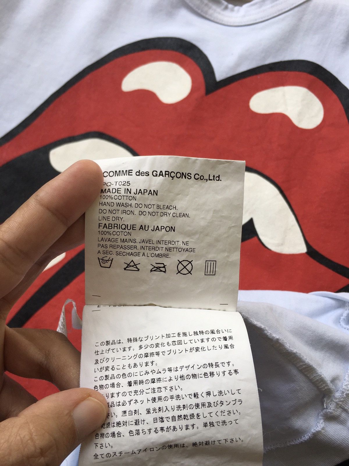 Comme des Garcons Rare Comme Des Garcons Homme Plus x Rolling Stones Tee Size US S / EU 44-46 / 1 - 24 Thumbnail
