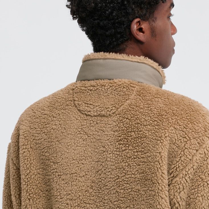 Uniqlo × White Mountaineering Small Brown Fleece Oversized Long-Sleeve Pullover Jacket Size US S / EU 44-46 / 1 - 12 Thumbnail