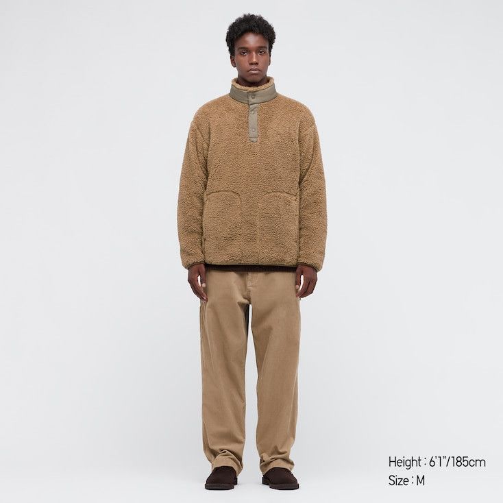 Uniqlo × White Mountaineering Small Brown Fleece Oversized Long-Sleeve Pullover Jacket Size US S / EU 44-46 / 1 - 8 Thumbnail