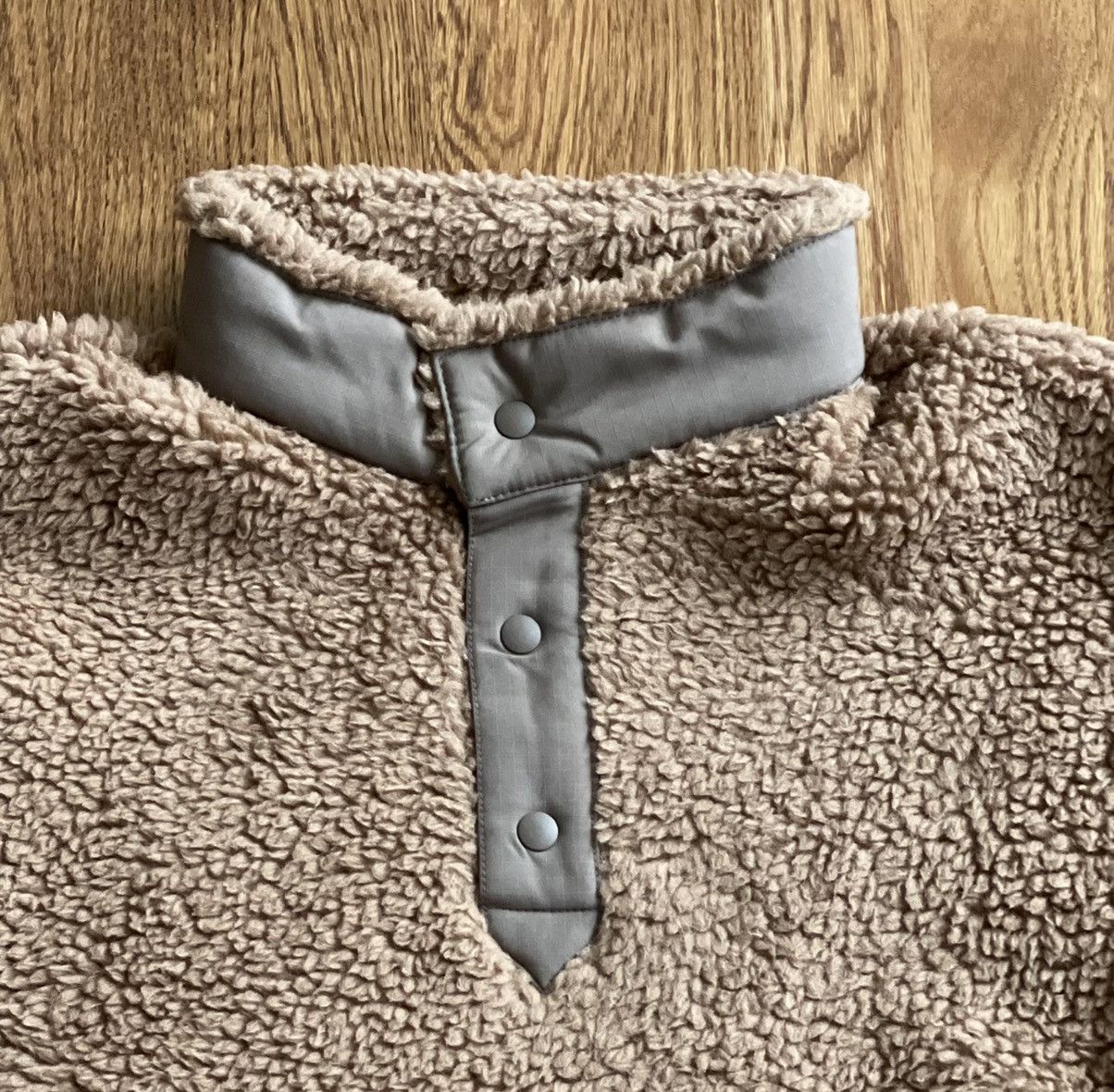 Uniqlo × White Mountaineering Small Brown Fleece Oversized Long-Sleeve Pullover Jacket Size US S / EU 44-46 / 1 - 2 Thumbnail