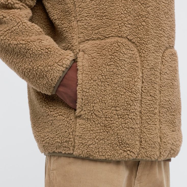 Uniqlo × White Mountaineering Small Brown Fleece Oversized Long-Sleeve Pullover Jacket Size US S / EU 44-46 / 1 - 11 Thumbnail