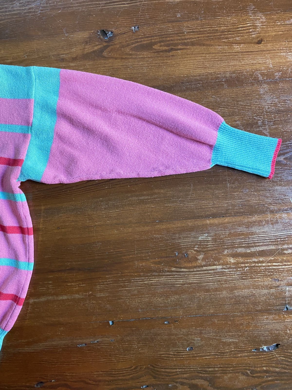 Andrew St. John Vintage 80’s Andrew St. John Pink Striped Knit Polo Sweater Size US S / EU 44-46 / 1 - 9 Thumbnail