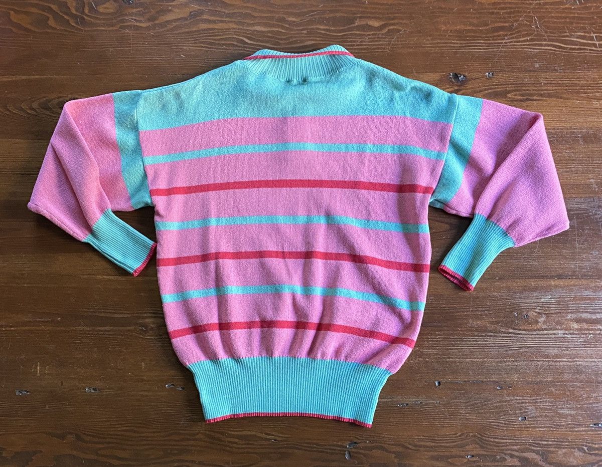 Andrew St. John Vintage 80’s Andrew St. John Pink Striped Knit Polo Sweater Size US S / EU 44-46 / 1 - 11 Thumbnail