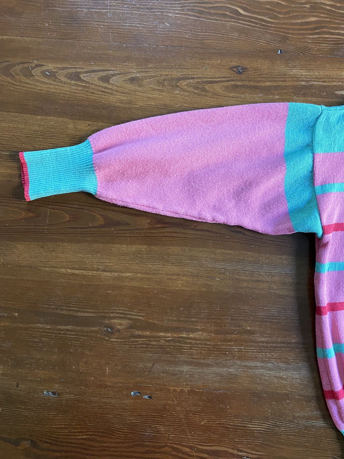 Andrew St. John Vintage 80’s Andrew St. John Pink Striped Knit Polo Sweater Size US S / EU 44-46 / 1 - 10 Thumbnail